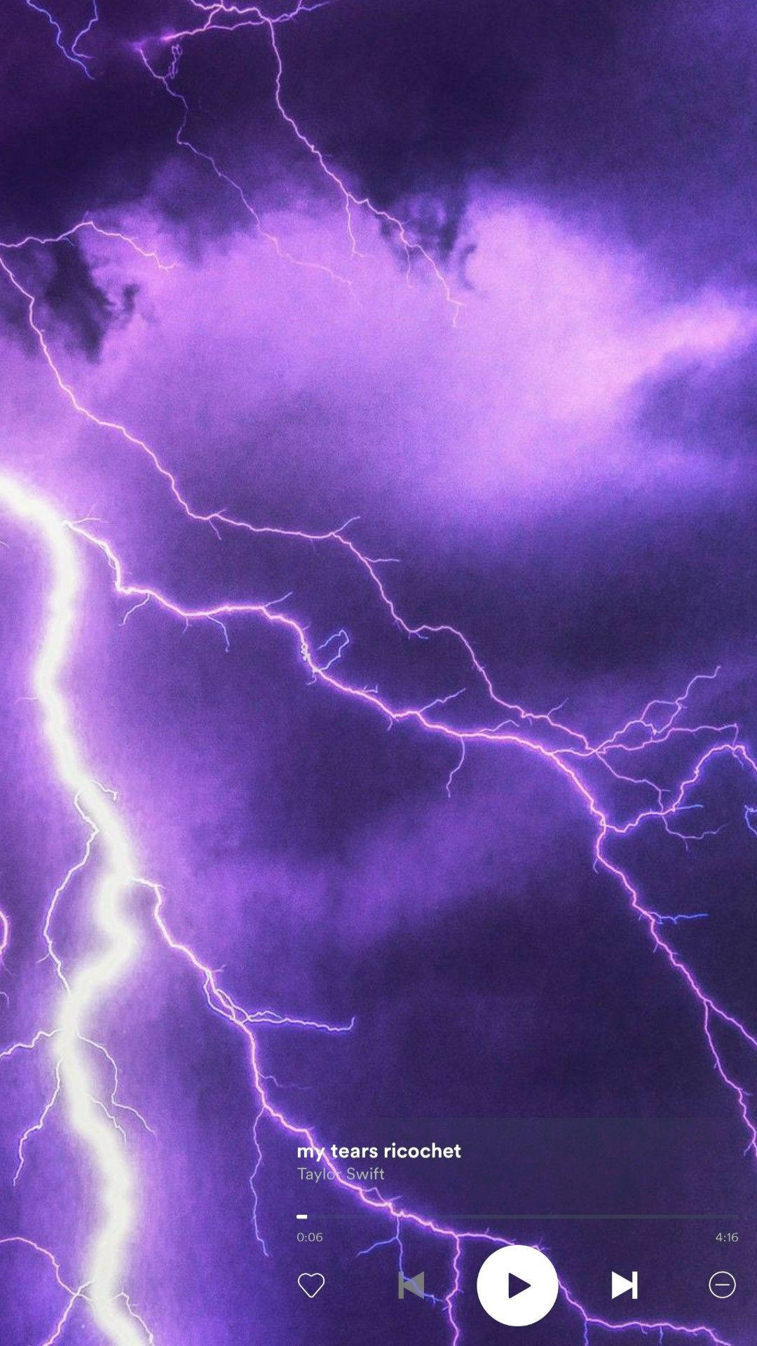 Mørk lilla lyn-playliste Wallpapers