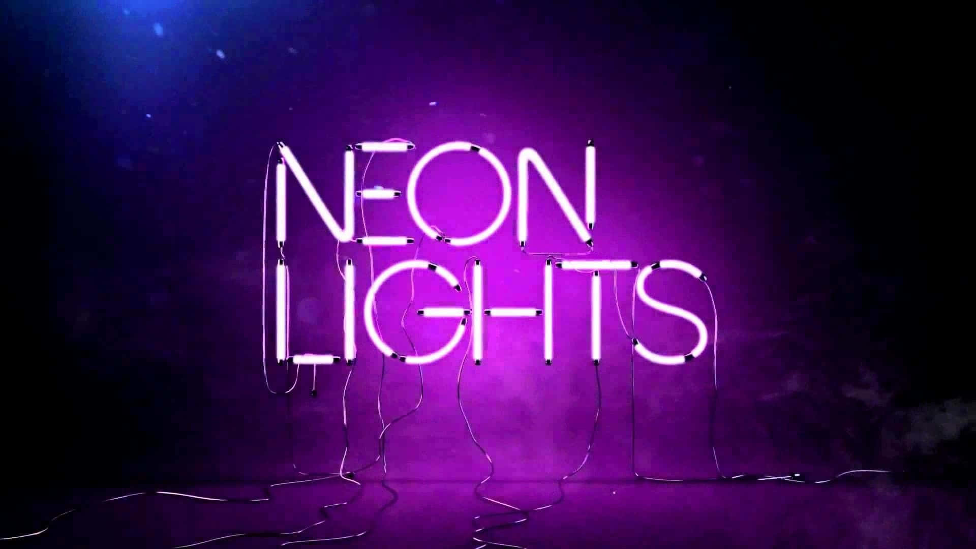 Mørk lilla neonlys om natten billede Wallpapers
