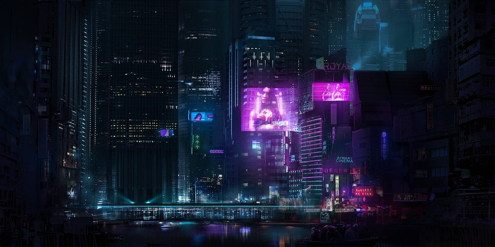 Mørk Neonby Wallpapers