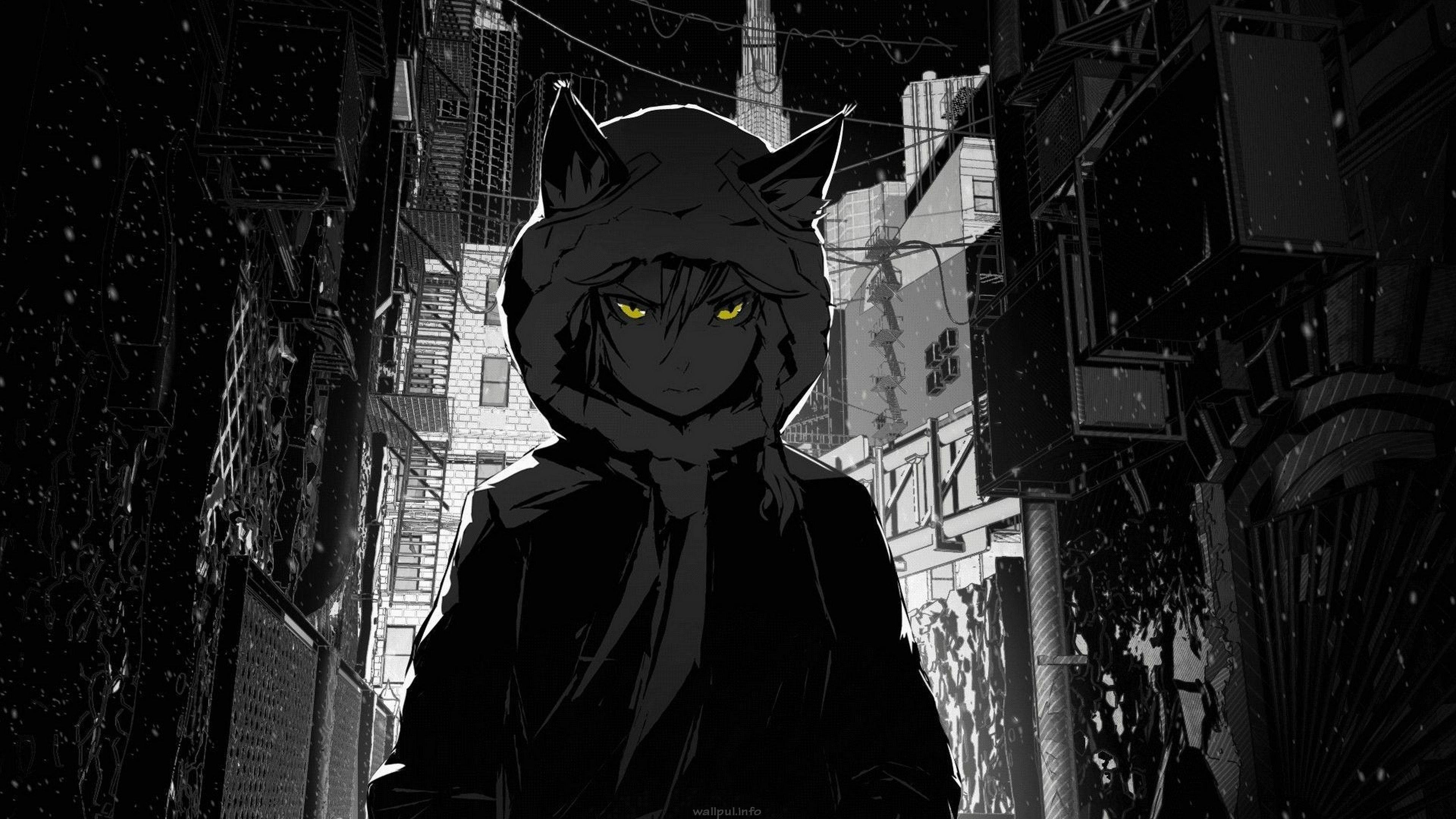 Mørk Pige Ulv Edgy Anime Profilbillede Wallpapers