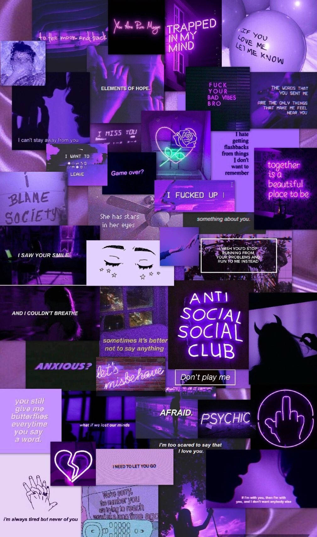 Mørk Violet Alt Æstetik Wallpapers