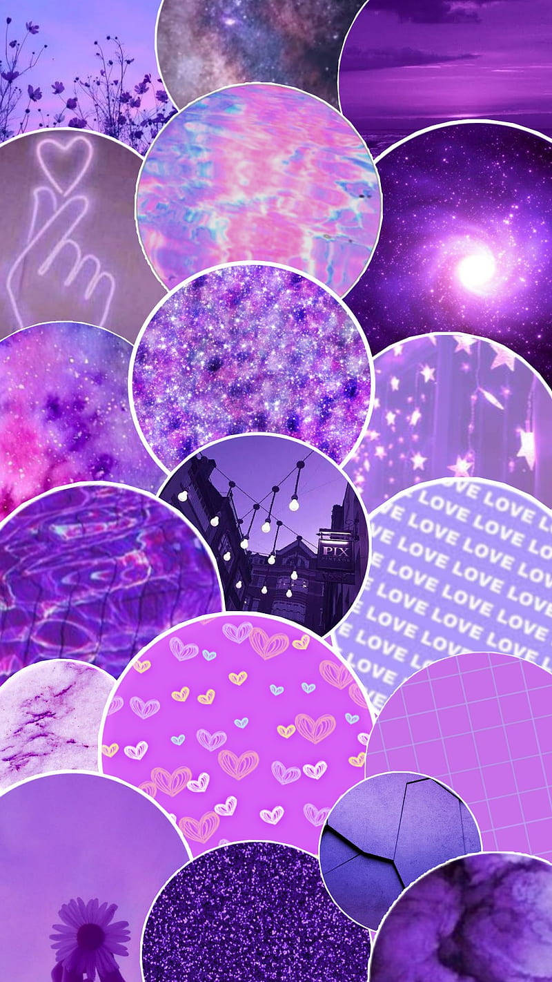 Mørke lilla æstetiske cirkler Wallpapers