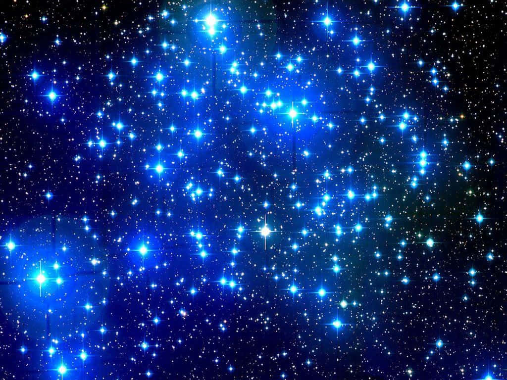 Mørkeblå stjerneskær i rummet Wallpapers