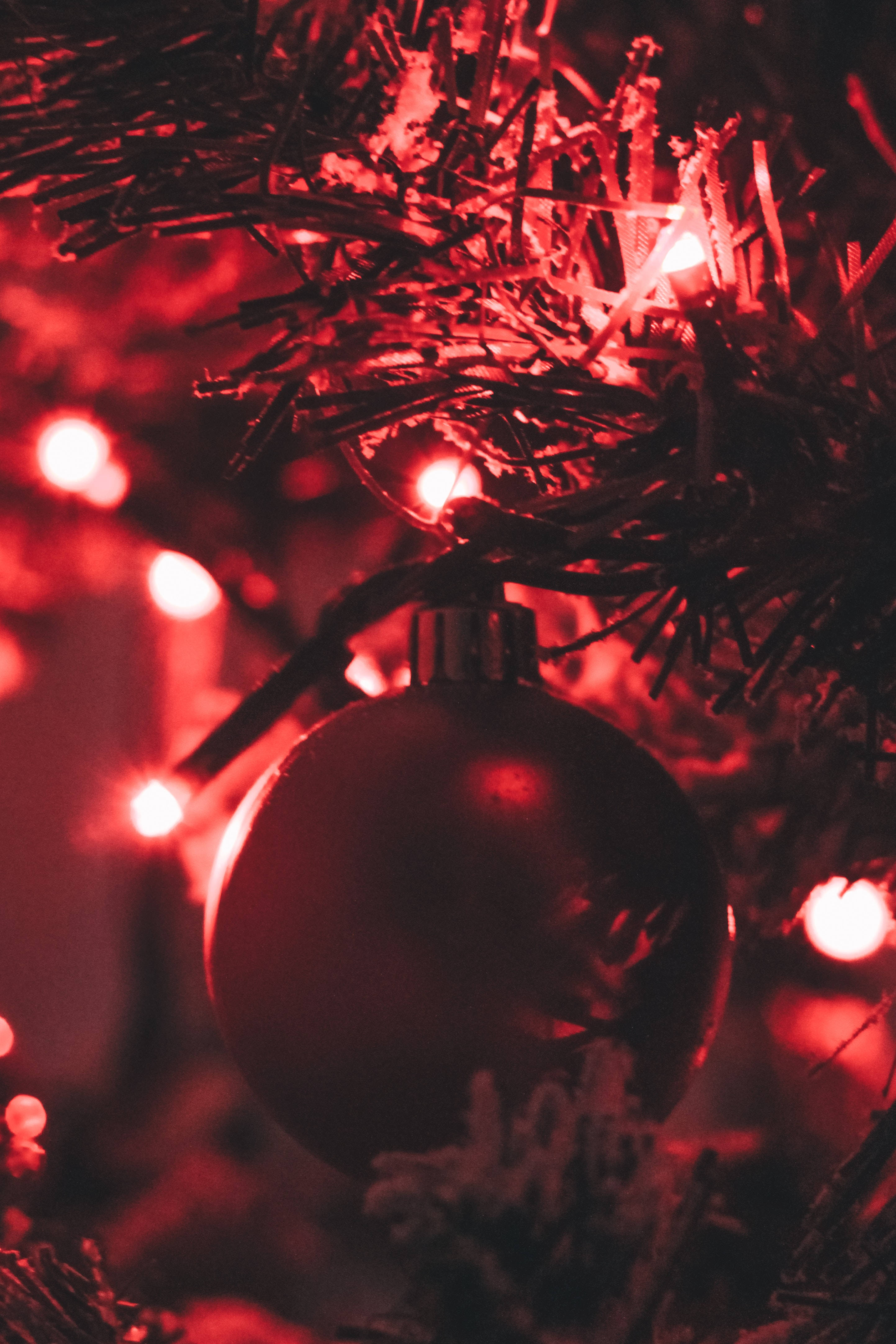 Mørkerøde julekugler Wallpapers