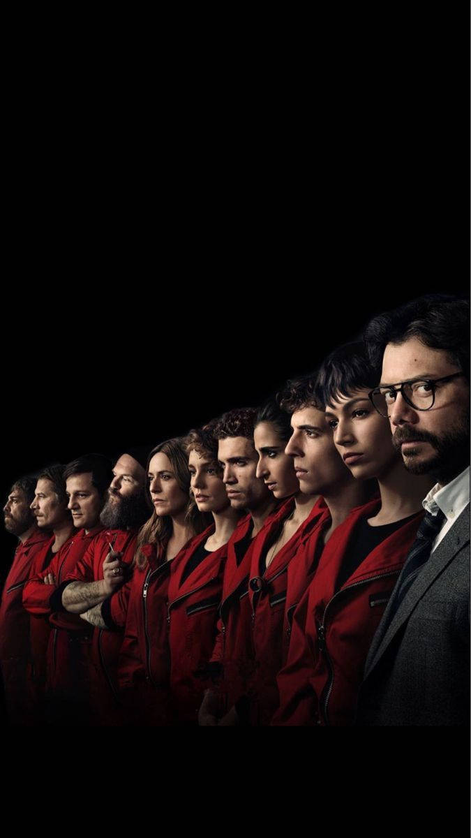 Money Heist rollebesætning i portræt på linje Wallpapers