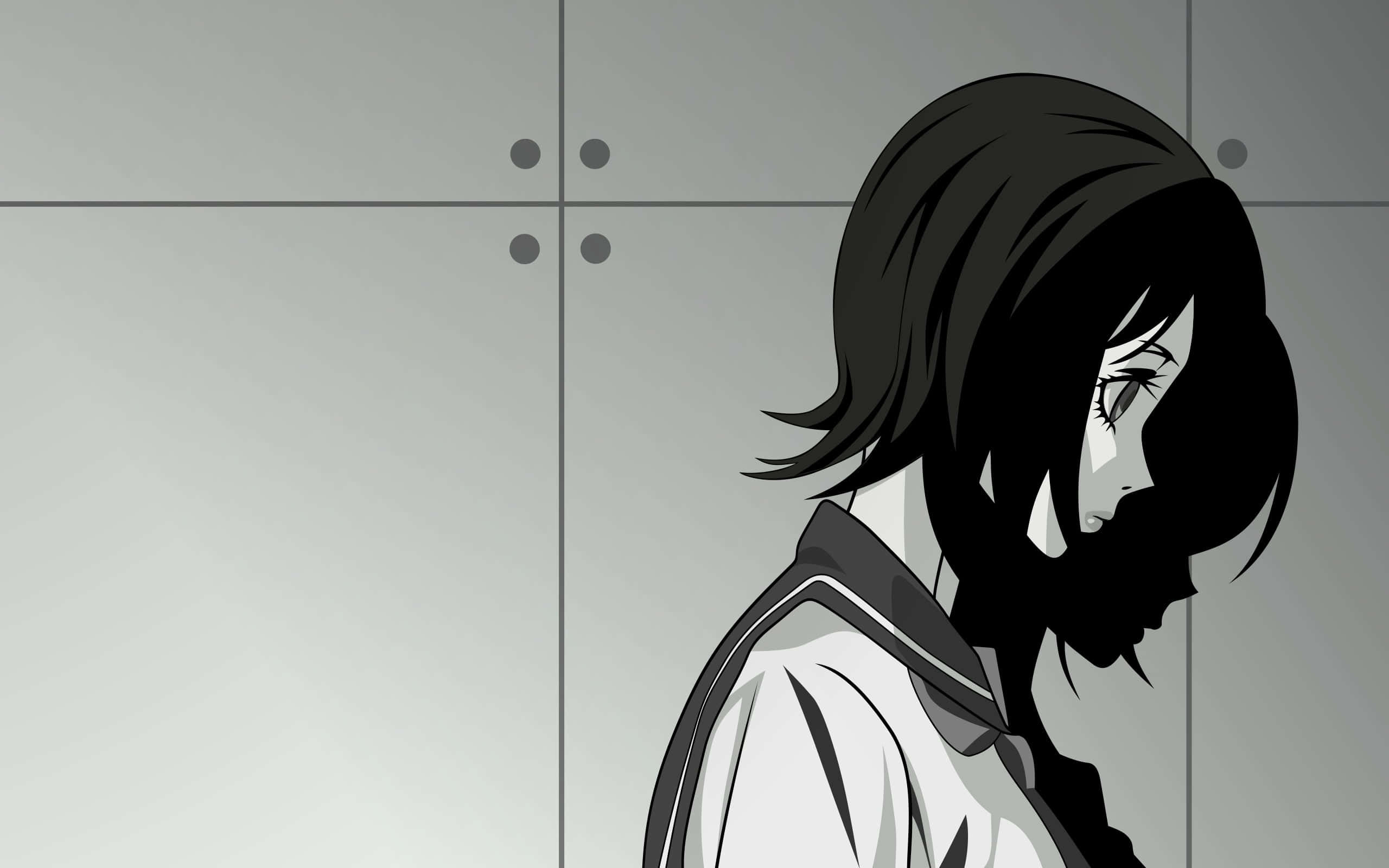 Monokrom anime-illustration Wallpapers