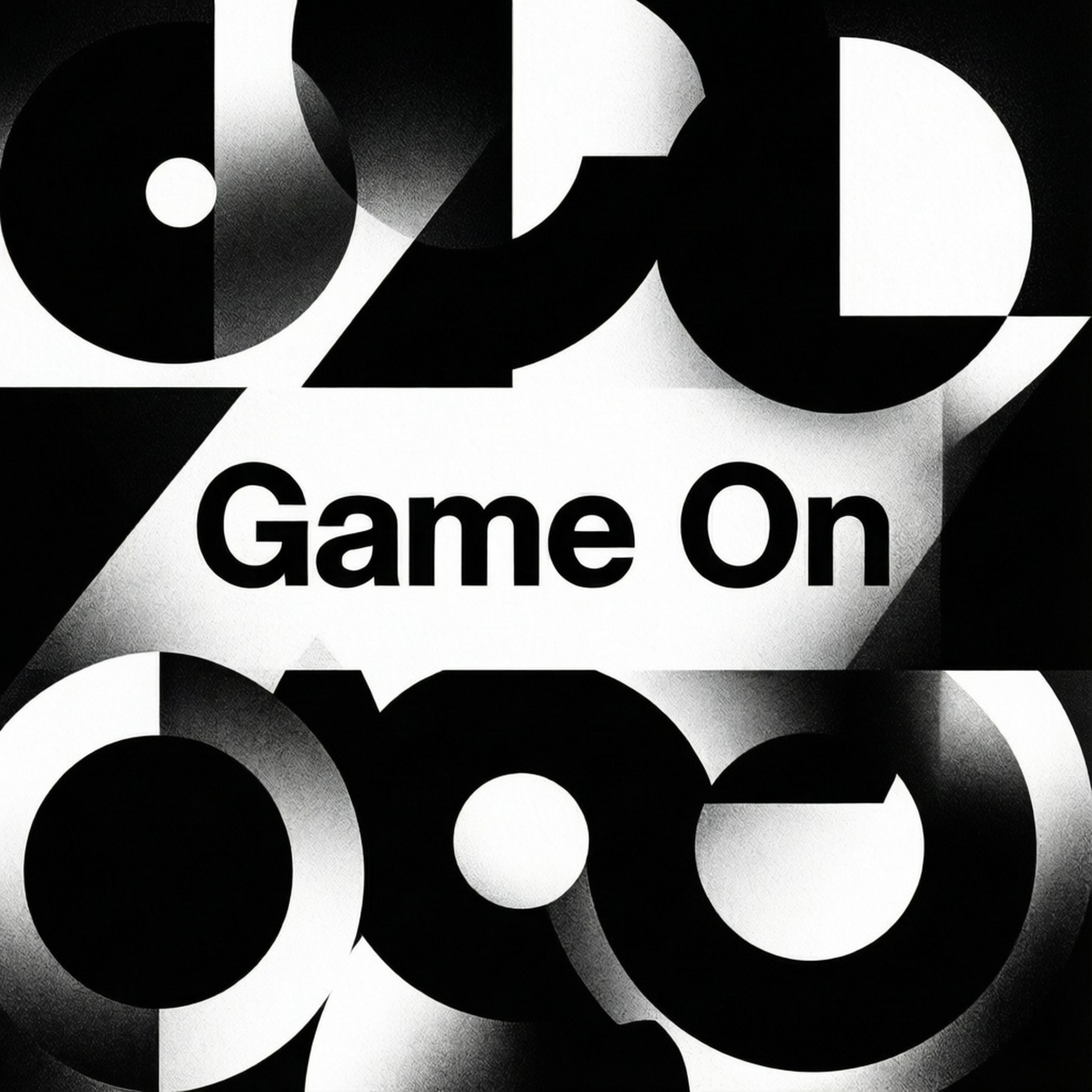 Monokrom geometrisk Game On Wallpapers
