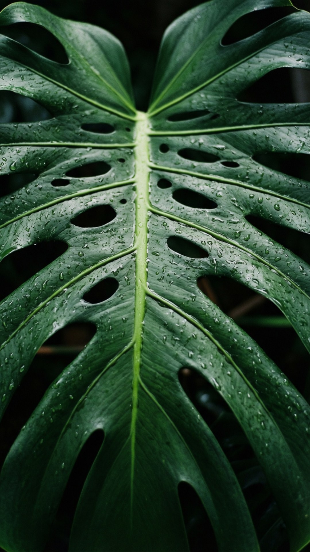 Monstera Regndråber Wallpapers