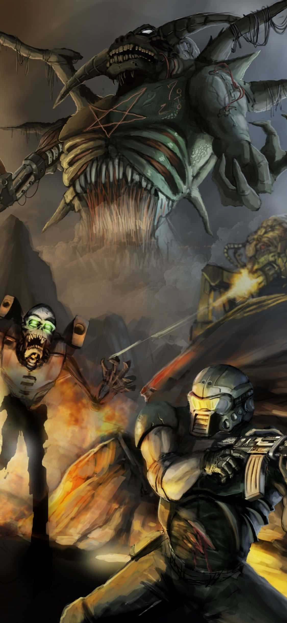 Monsters Doom iPhone Xs Baggrund Wallpapers