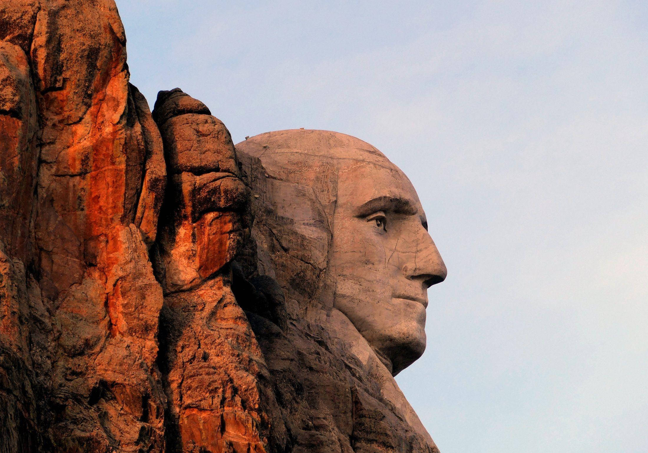 Mount Rushmore Abraham Lincoln i den gyldne time Wallpapers