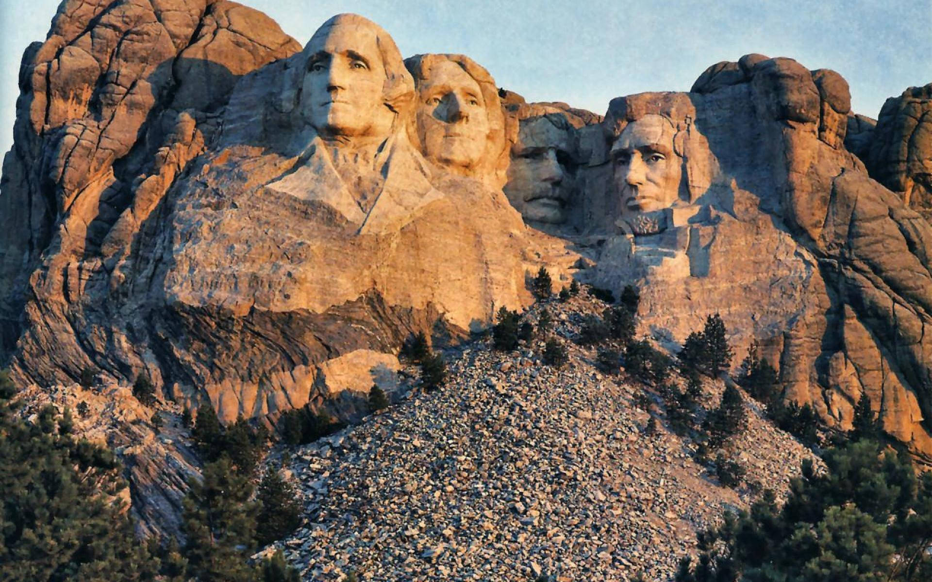 Mount Rushmore i den gyldne time Wallpapers