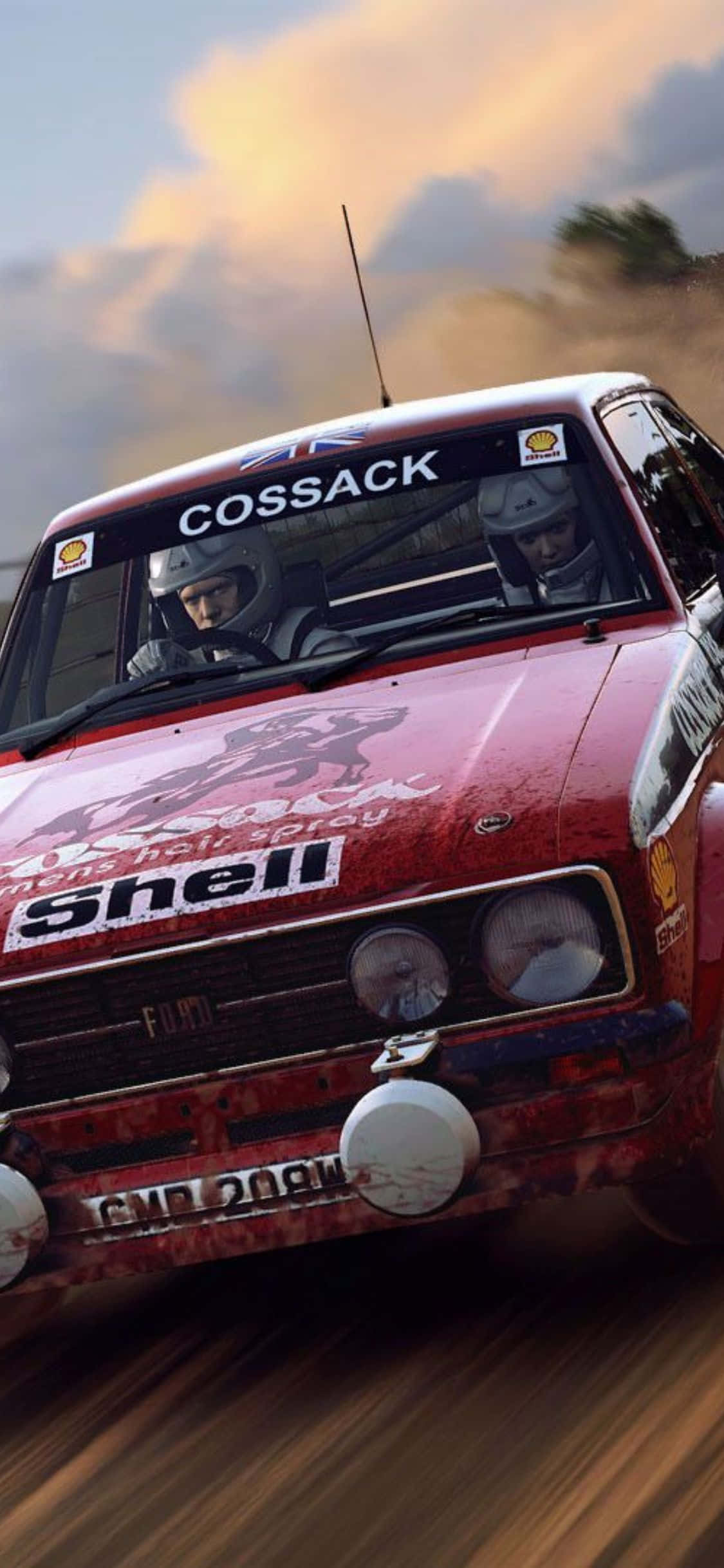 Mærk adrenalinsuset ved at køre rallybil på iPhone Xs! Wallpapers