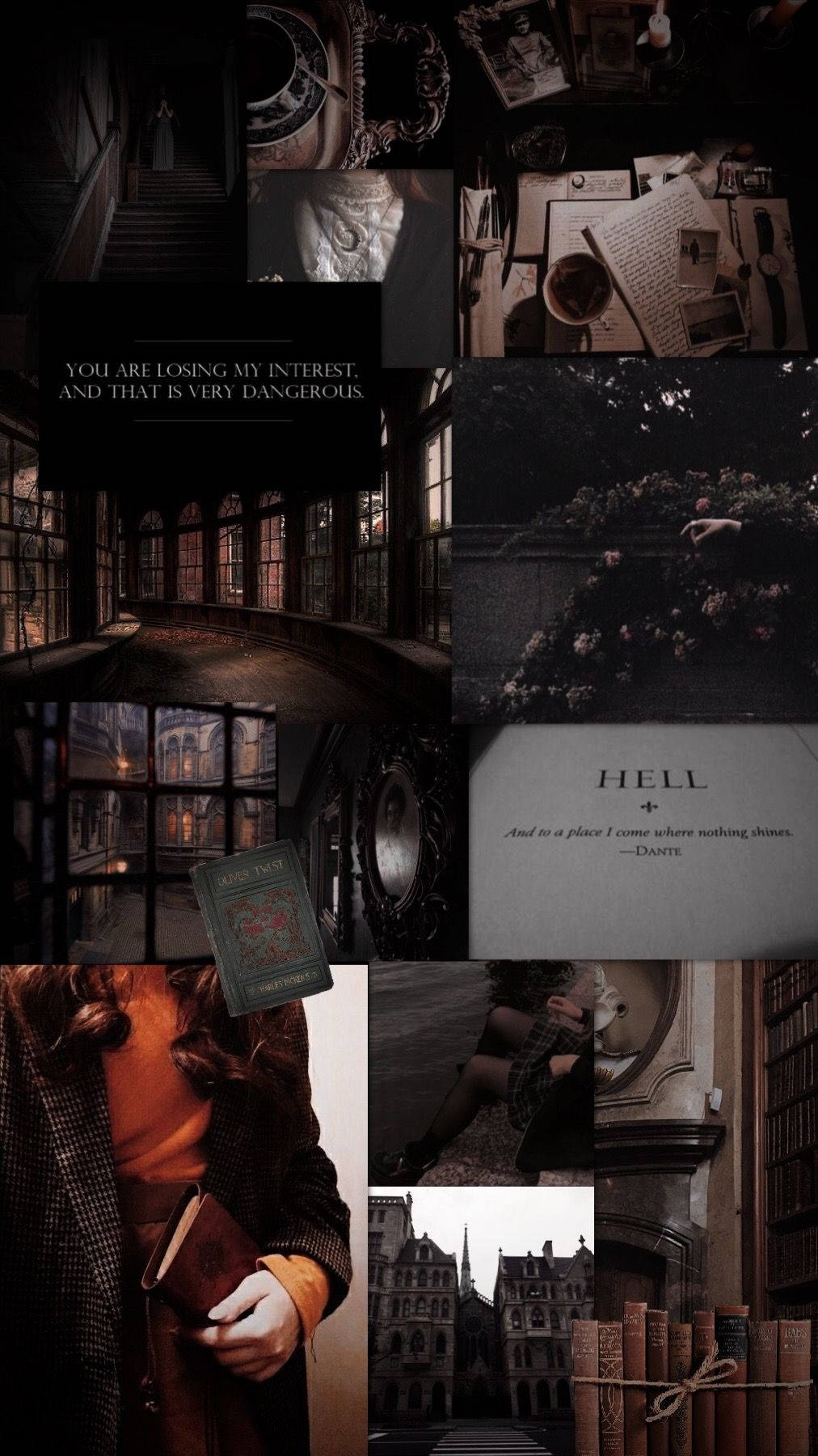 Mørk akademisk collage Wallpapers