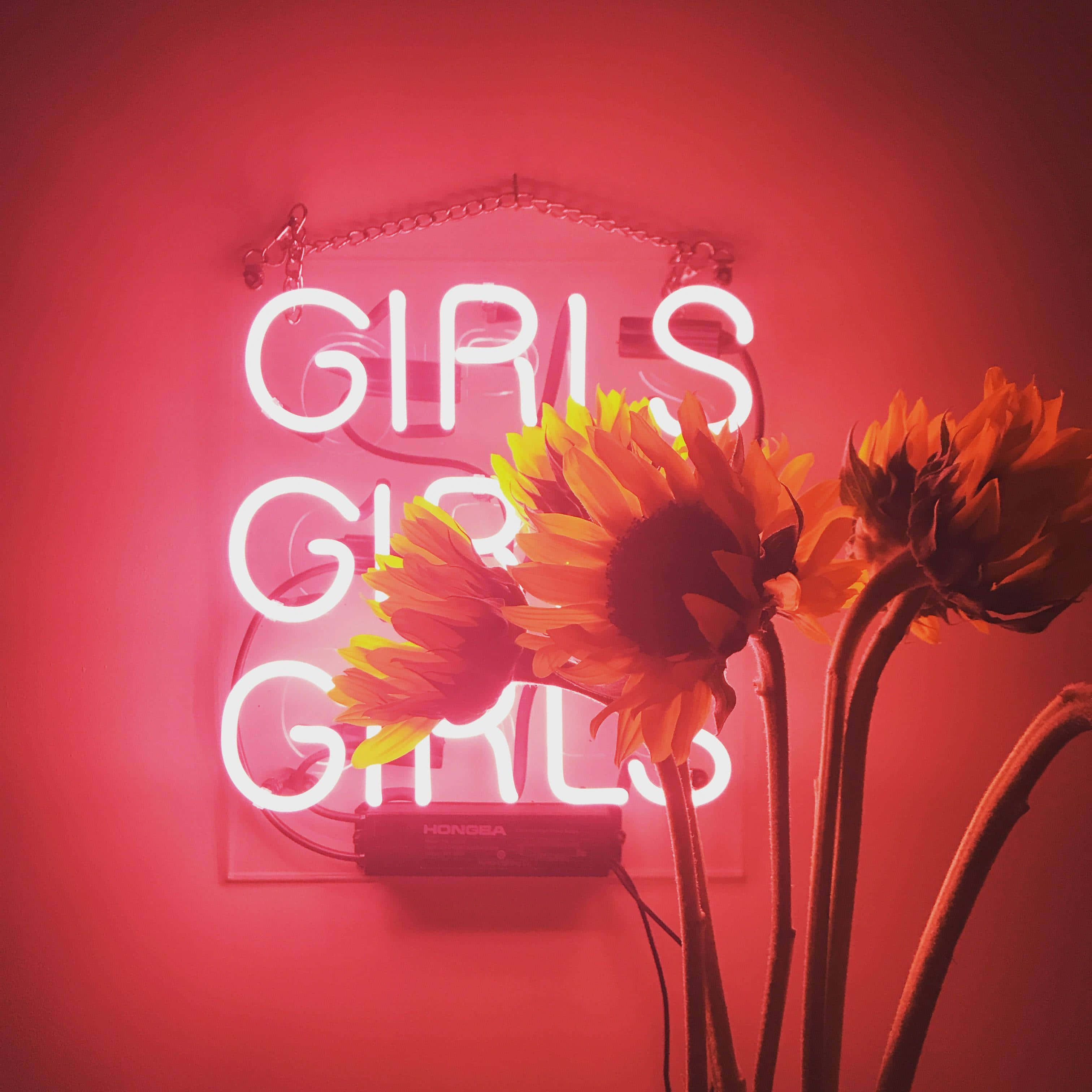 Mærk den brændende energi fra Neon Rød Æstetik! Wallpapers