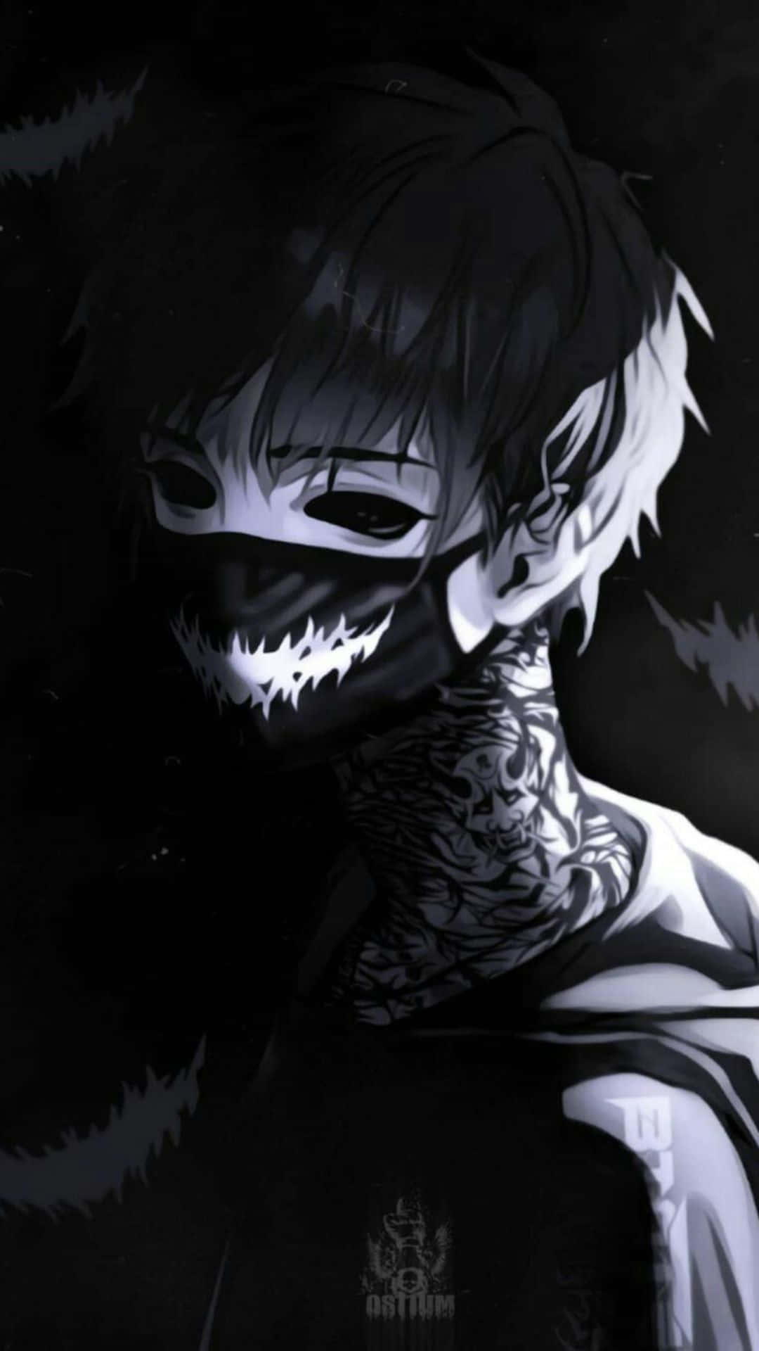 Mærk den mystiske atmosfære i en mørk anime-verden. Wallpapers