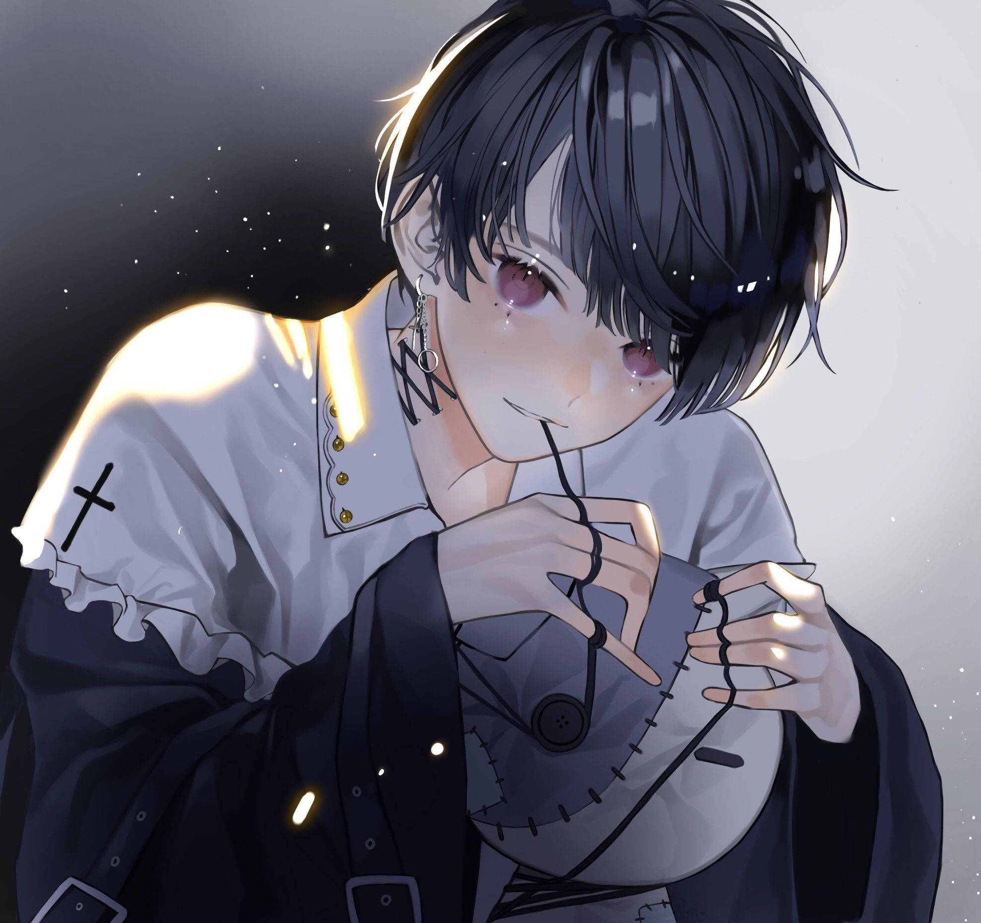 Mørk emo dreng kantet anime profilbillede Wallpapers