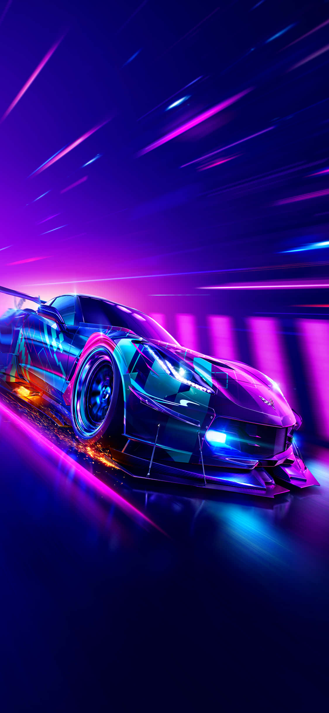 Mærk farten med iPhone Xs og Need for Speed Heat Wallpapers