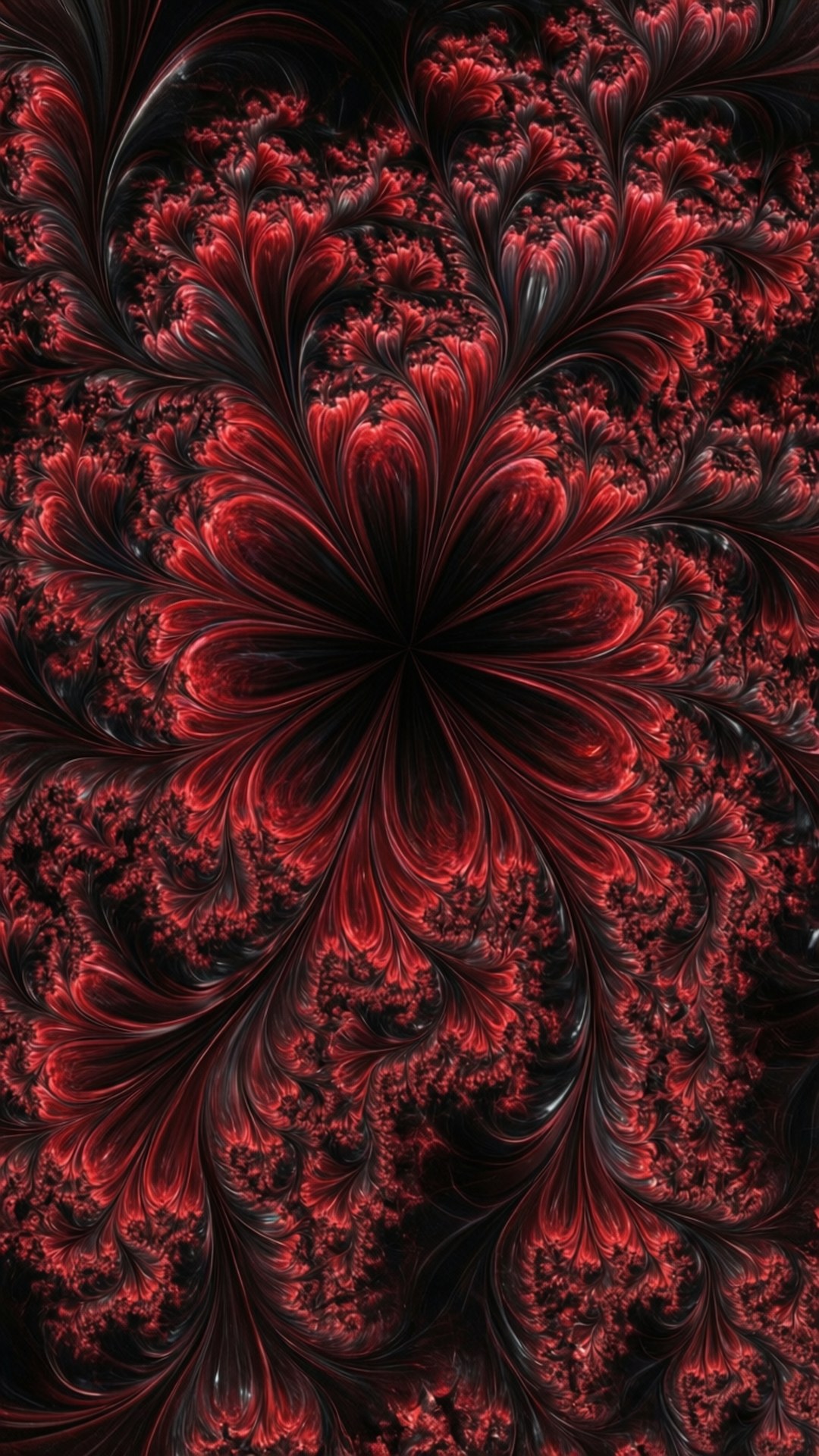Mørk Fraktal Blomstring Wallpapers
