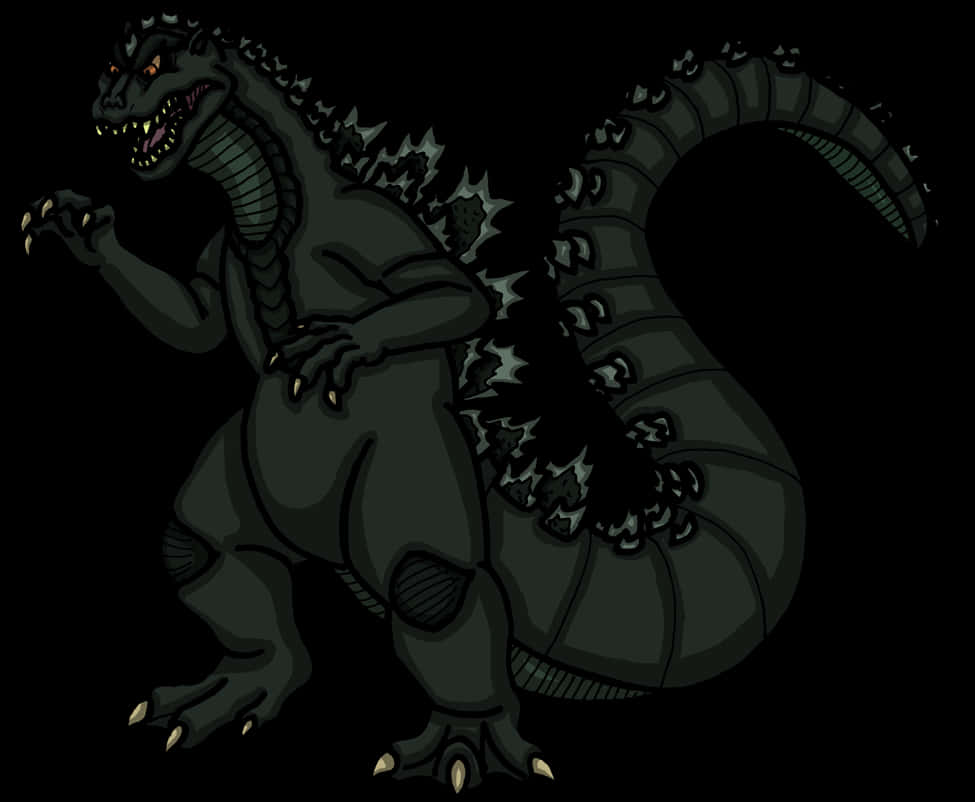 Mørk Godzilla-illustration Wallpapers