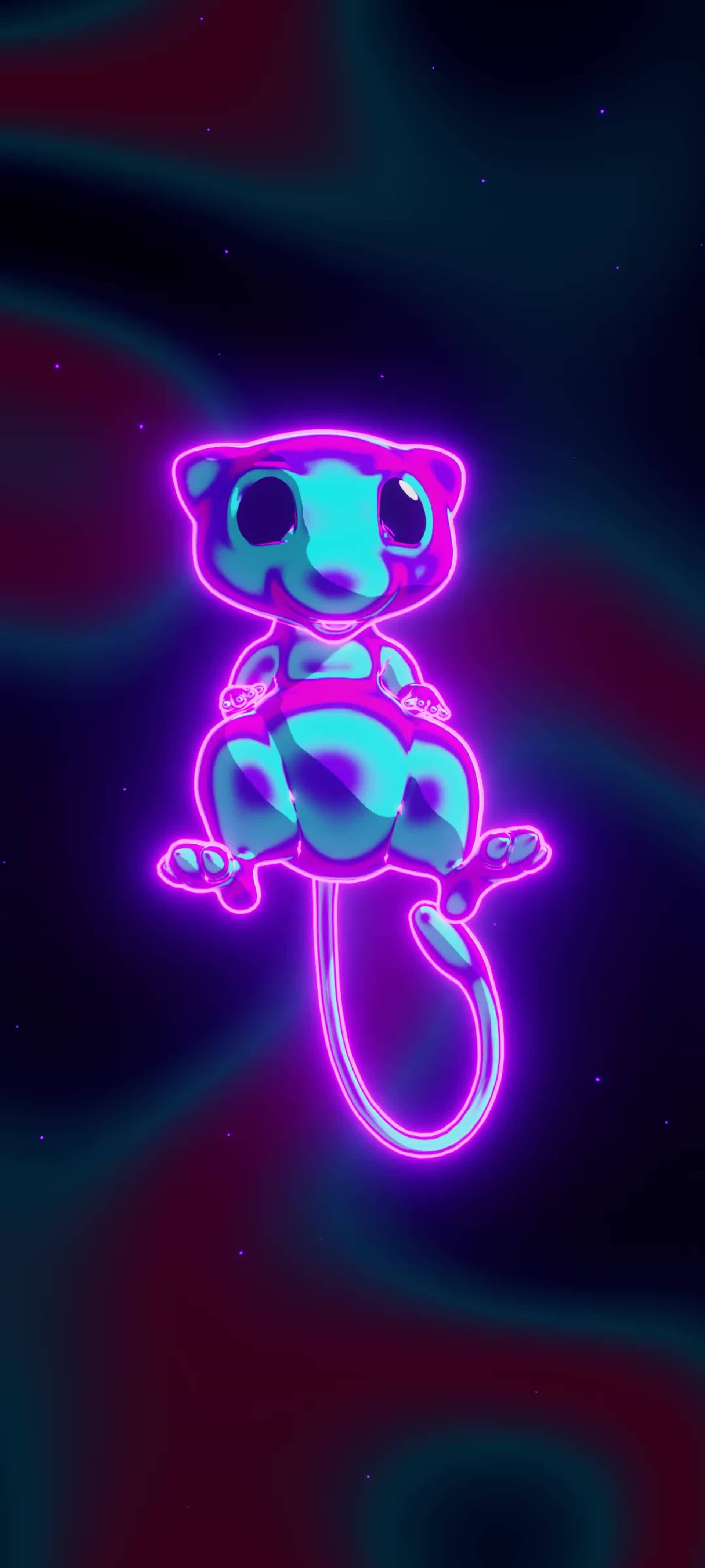 Mærk kraften fra Mew og dens ekstraordinære glød! Wallpapers