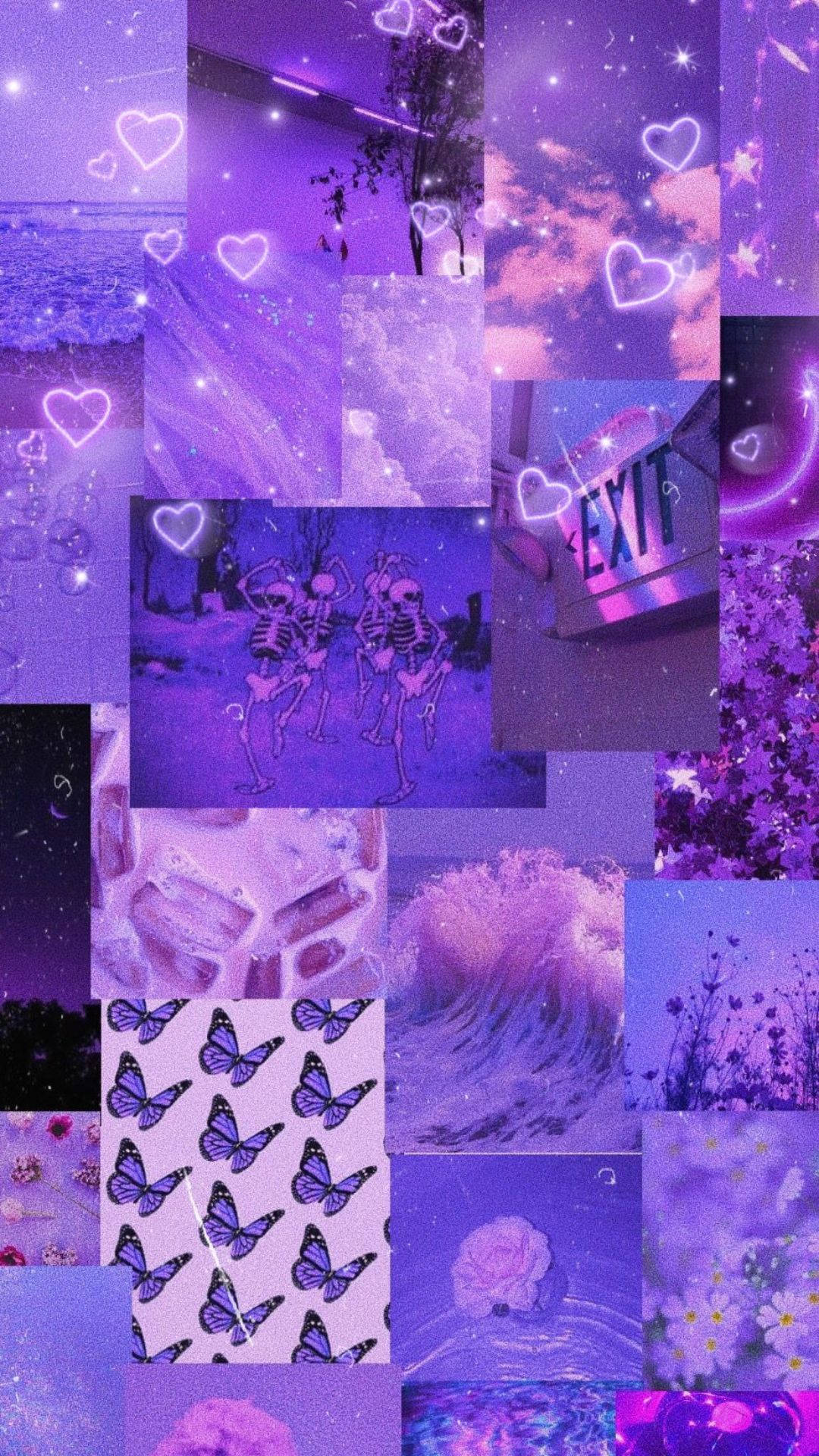 Mørk lilla æstetisk glitter Wallpapers