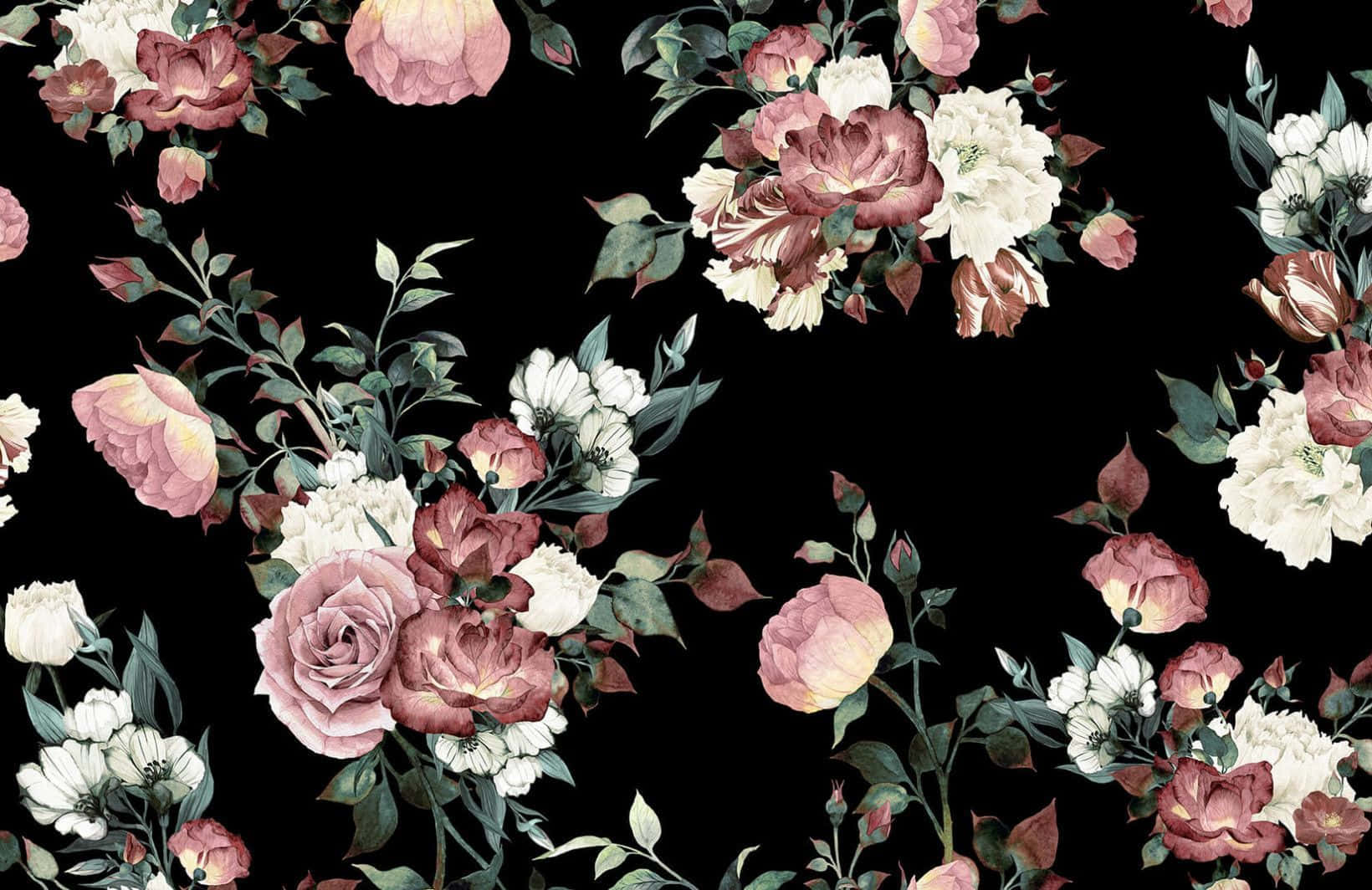 Mørk og fortryllende blomstertapet Wallpapers