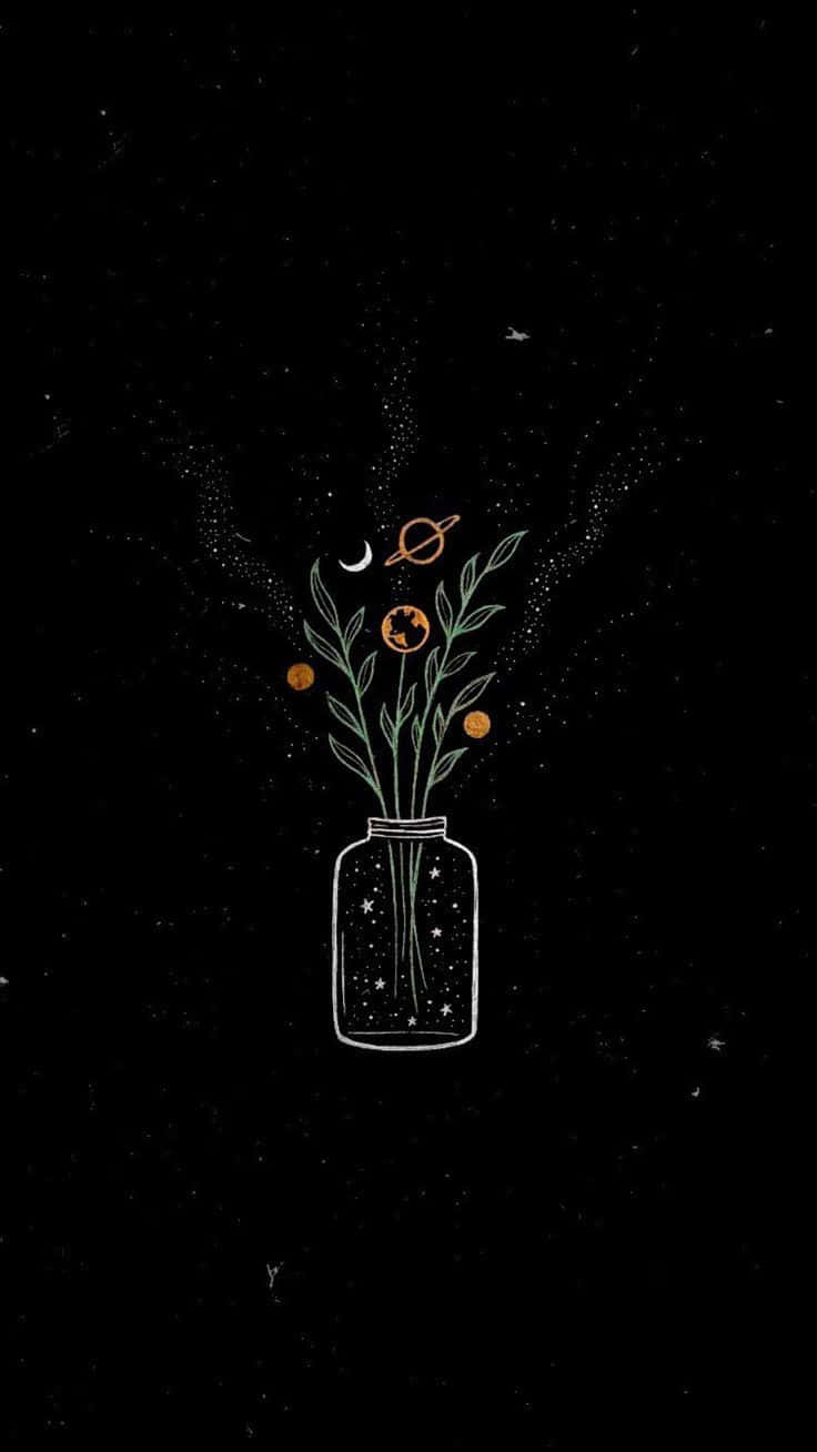 Mørk sød blomstervase iPad Wallpapers