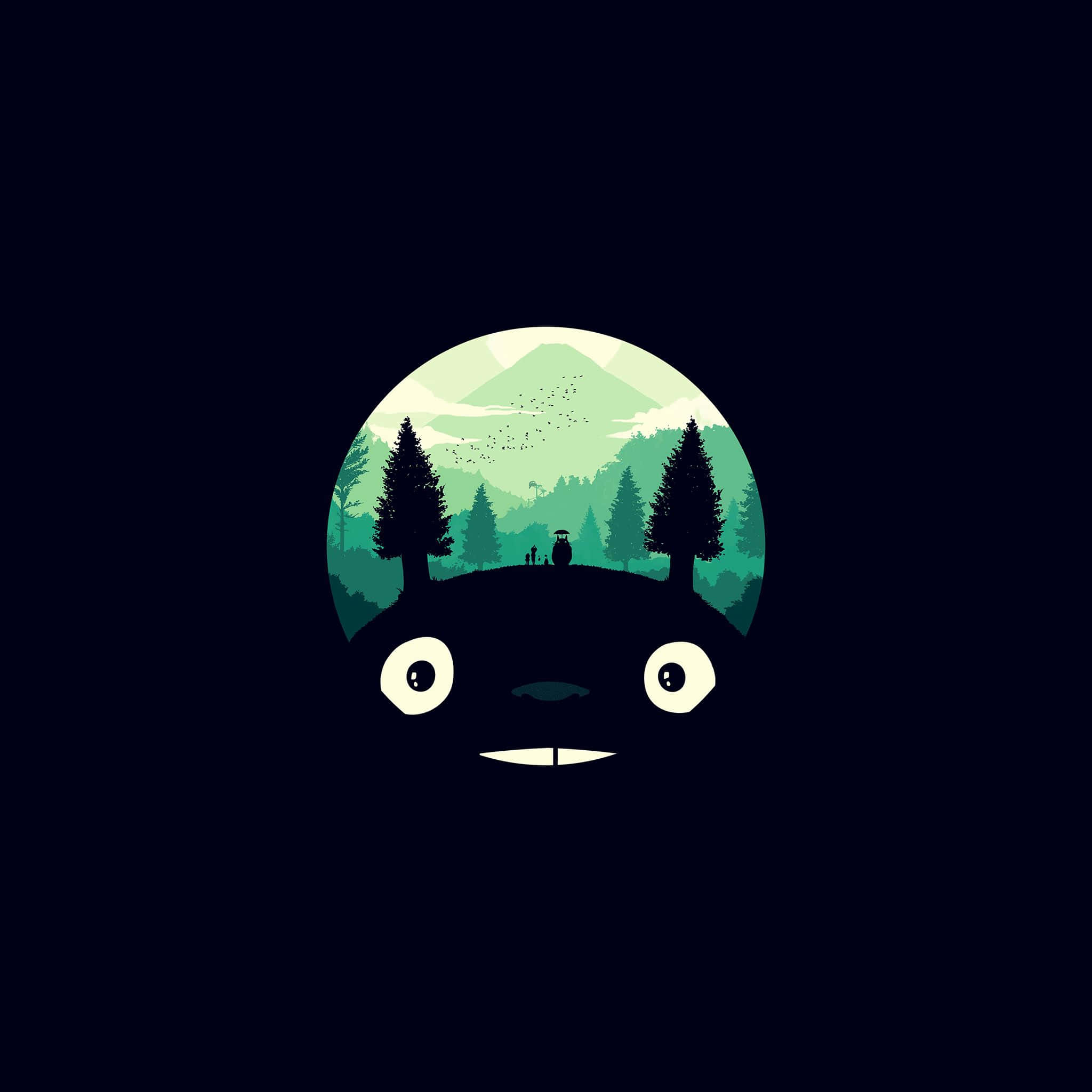Mørk sød Totoro iPad Wallpapers
