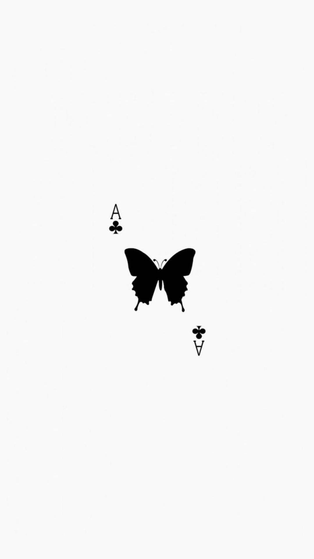 Mørk sommerfugl æstetik hvid Wallpapers