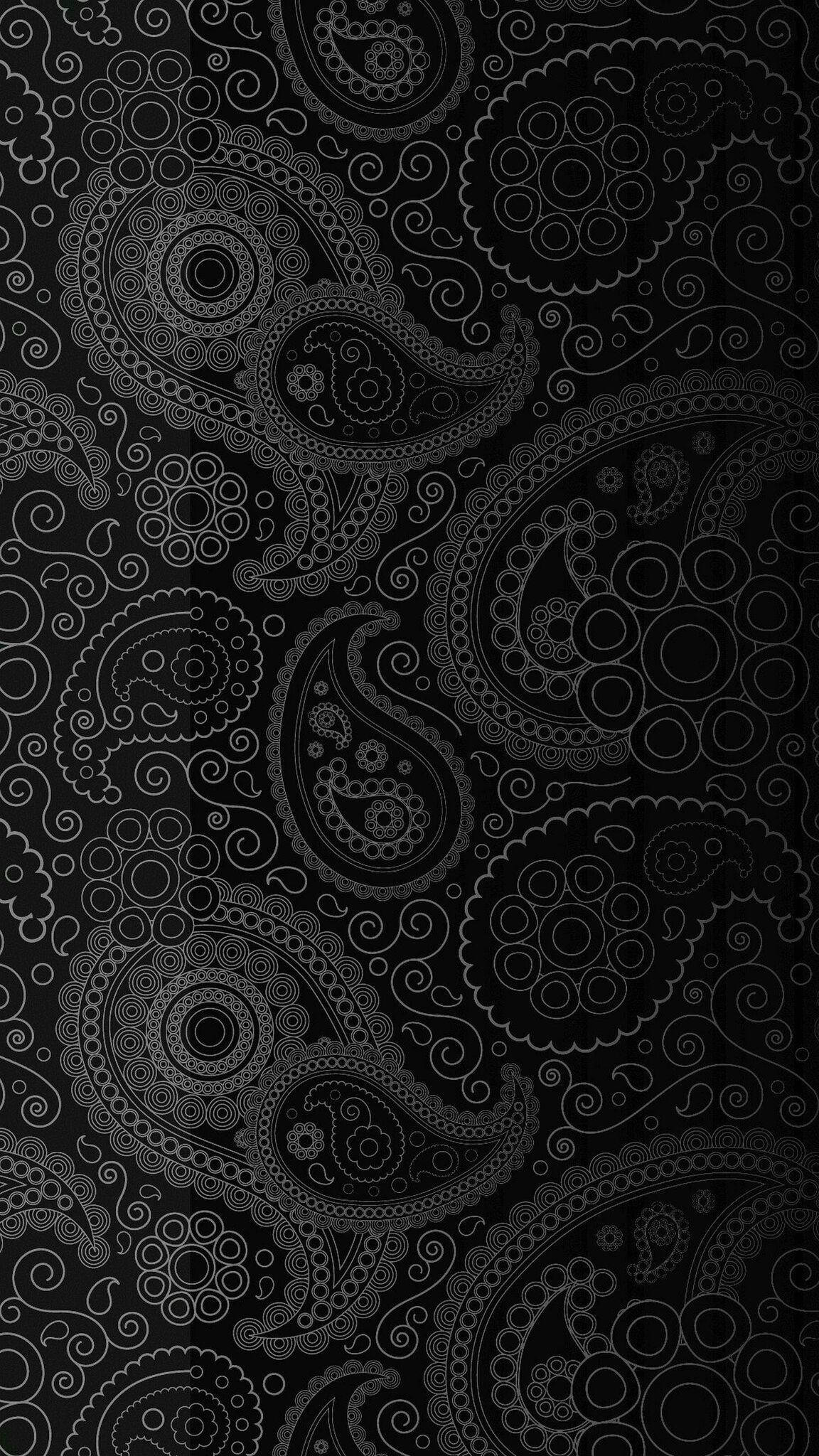 Mørk telefon med paisley-mønster Wallpapers