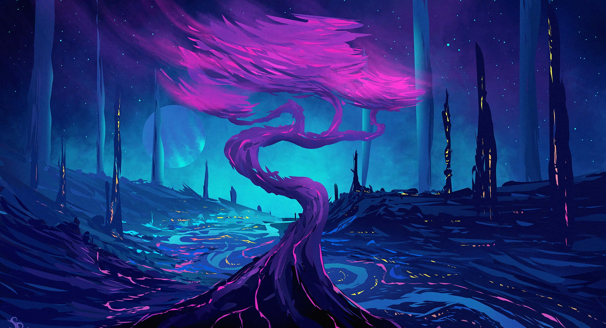 Mørke lilla æstetiske billeder Wallpapers
