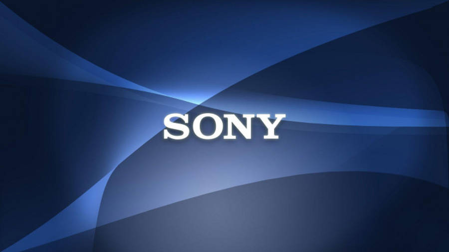 Mørkeblå abstrakt baggrund med Sony-logo Wallpapers