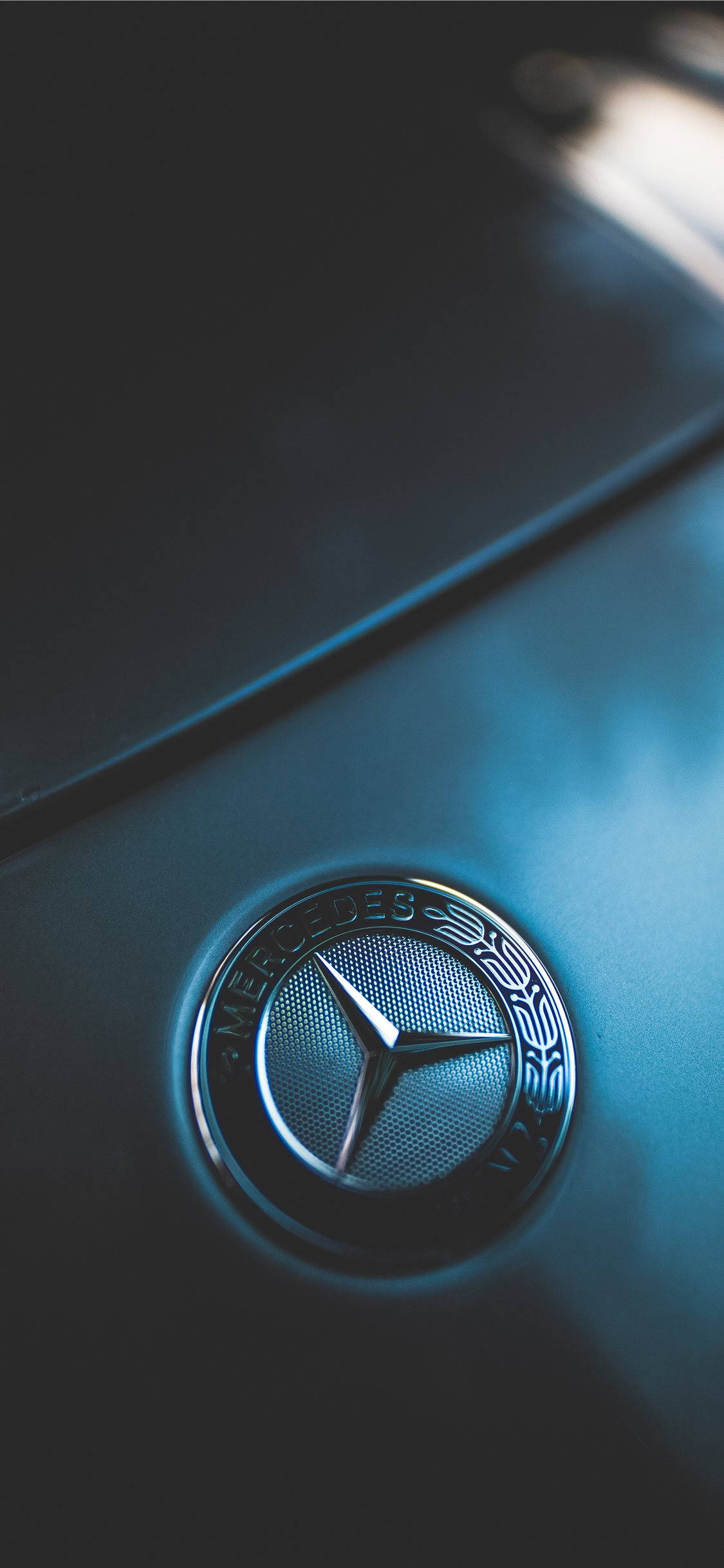Mørkeblå Logo Mercedes iPhone X Wallpapers
