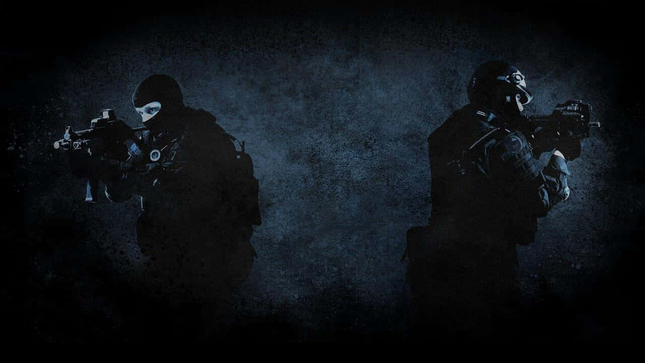 Mørkeblå terrorist og kontraterrorist 720p Counter-Strike Global Offensive Baggrund Wallpapers