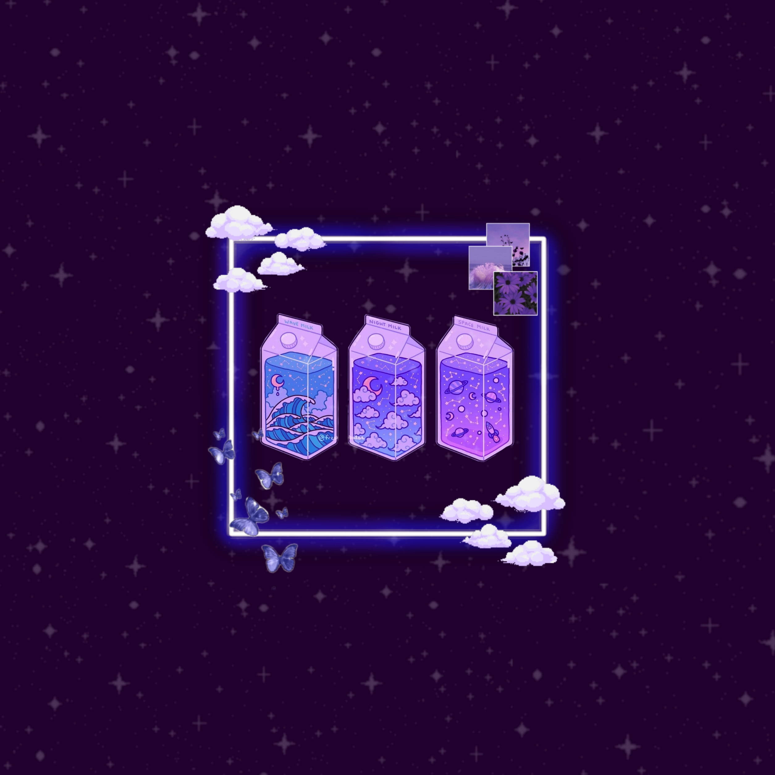 Mørkelilla æstetisk juiceboks kunst Wallpapers