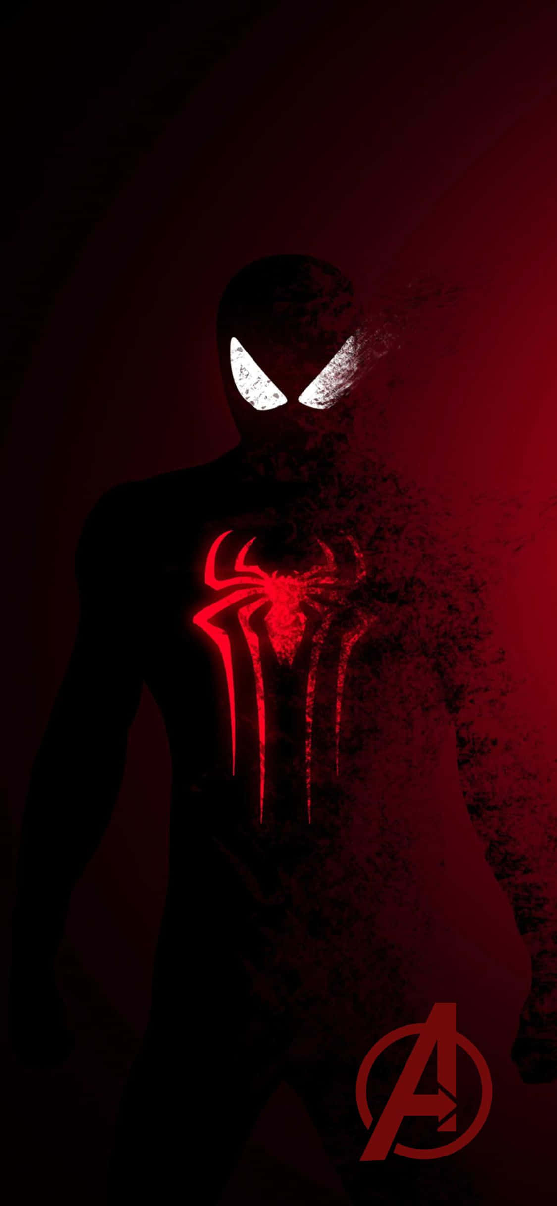 Mørkerød iPhone XS Avengers baggrund Spider-man Wallpapers