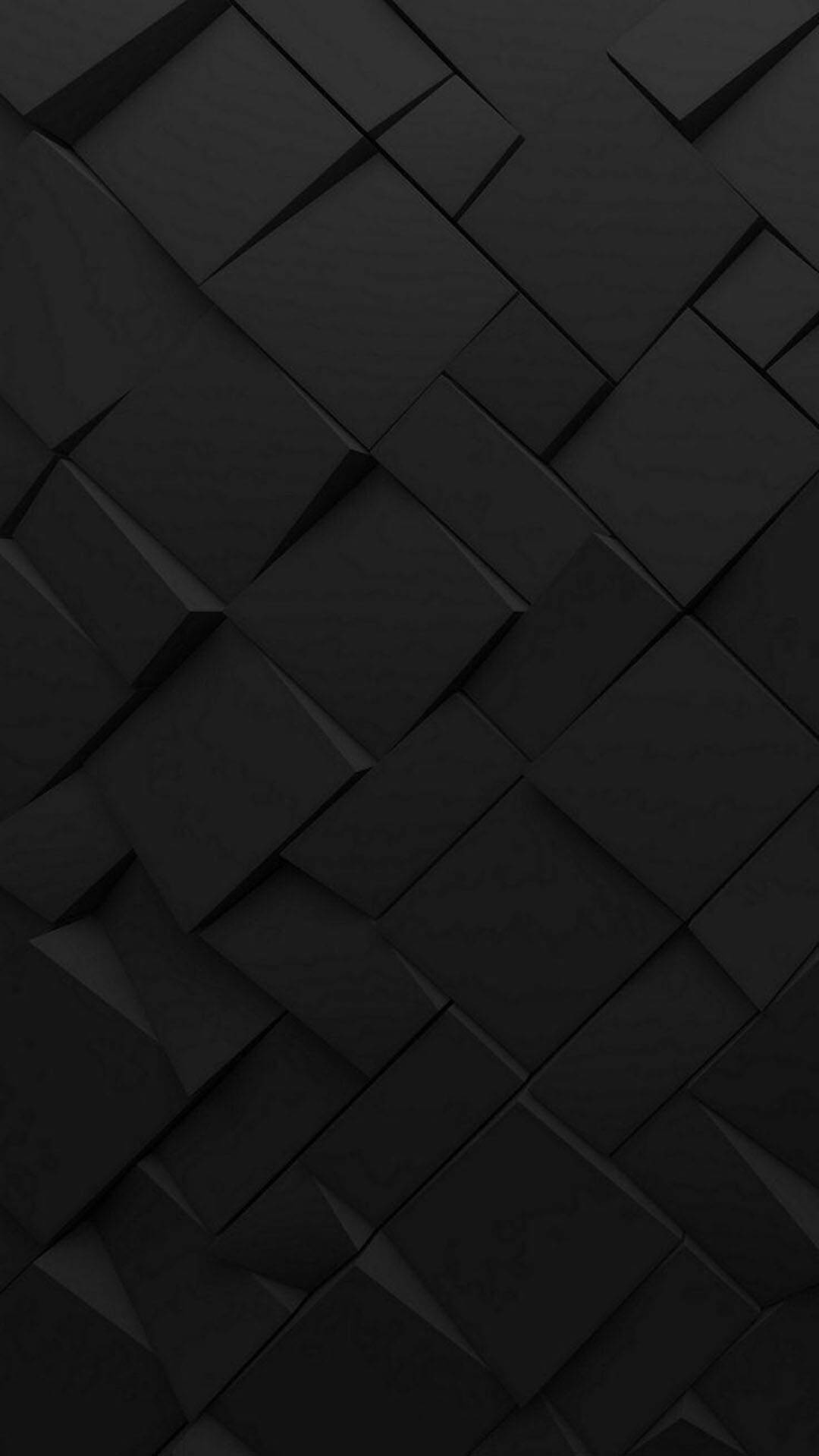 Mørkt Android 3D abstrakt kubemønster Wallpapers
