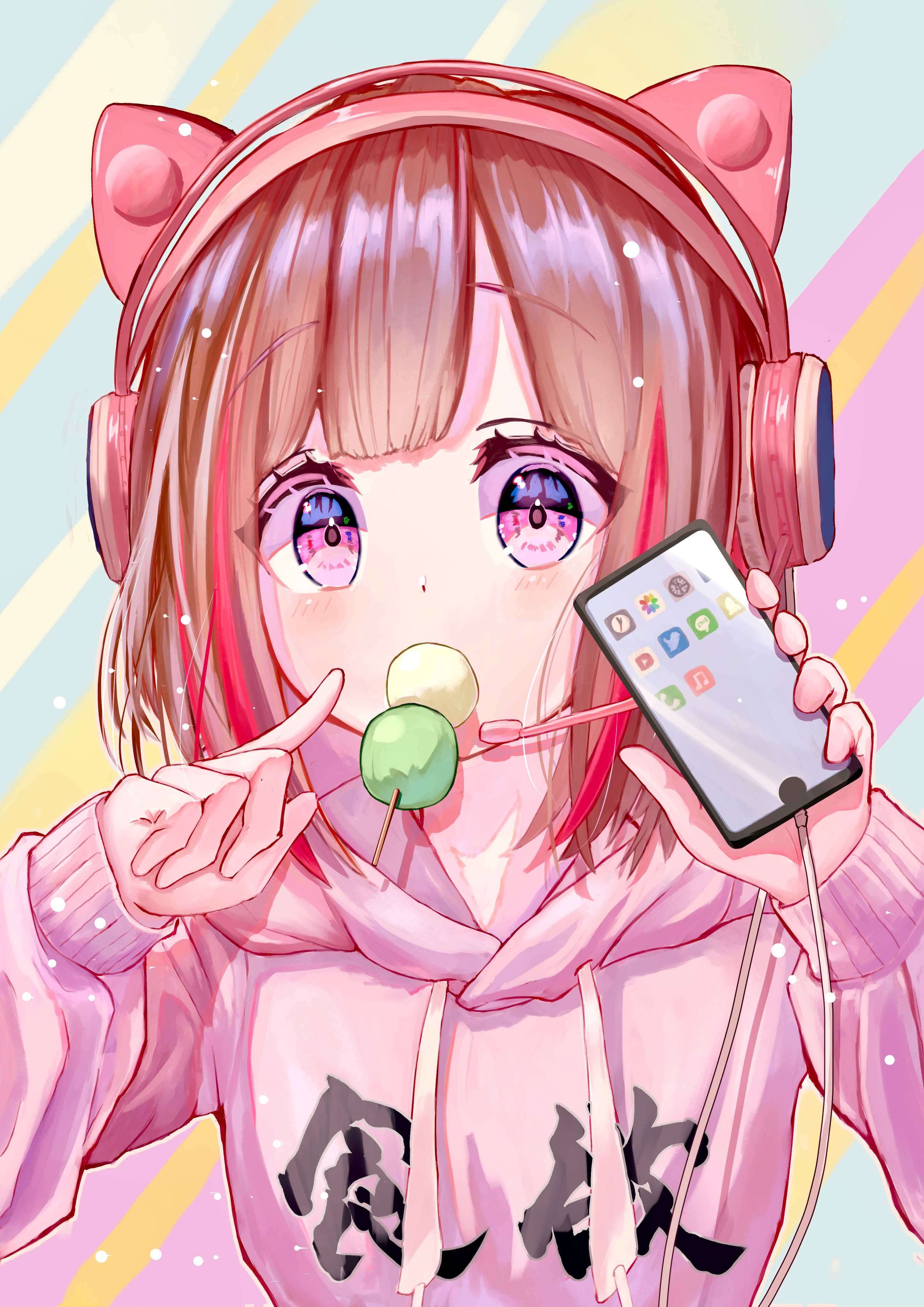 Musikpige Anime Telefon Wallpapers