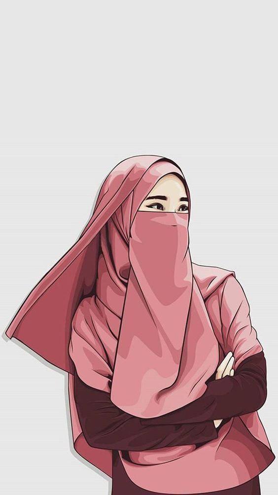Muslimsk pige hijab tegneserie Wallpapers