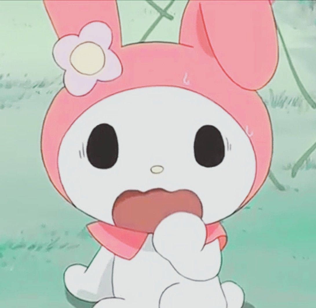 My Melody chokeret ansigt PFP Wallpapers