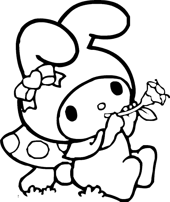 My Melody Malebog Kontur Wallpapers