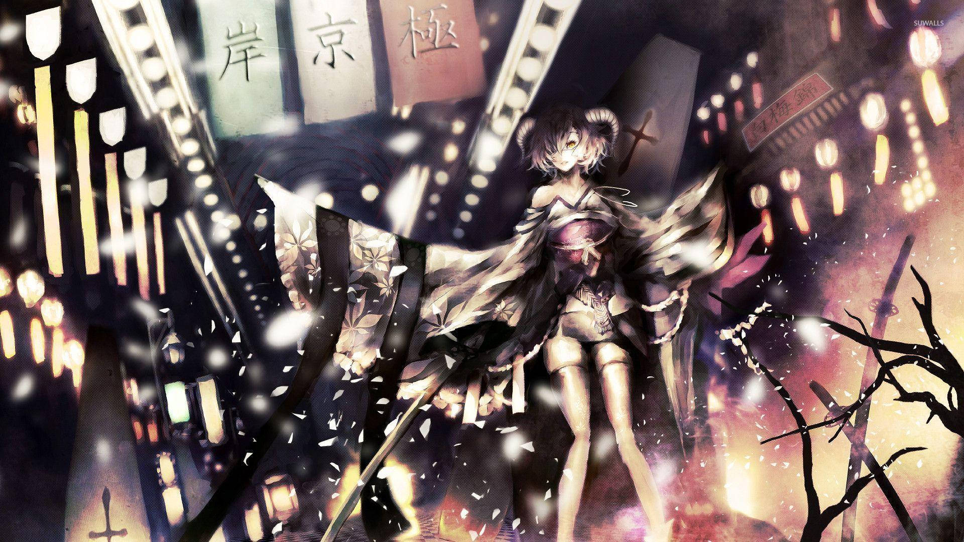 Mystisk anime-dæmongud frigiver sin kraft Wallpapers