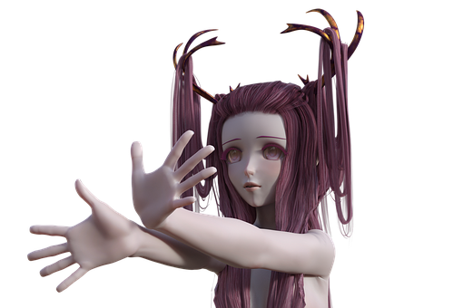 Mystisk anime-figur med horn Wallpapers