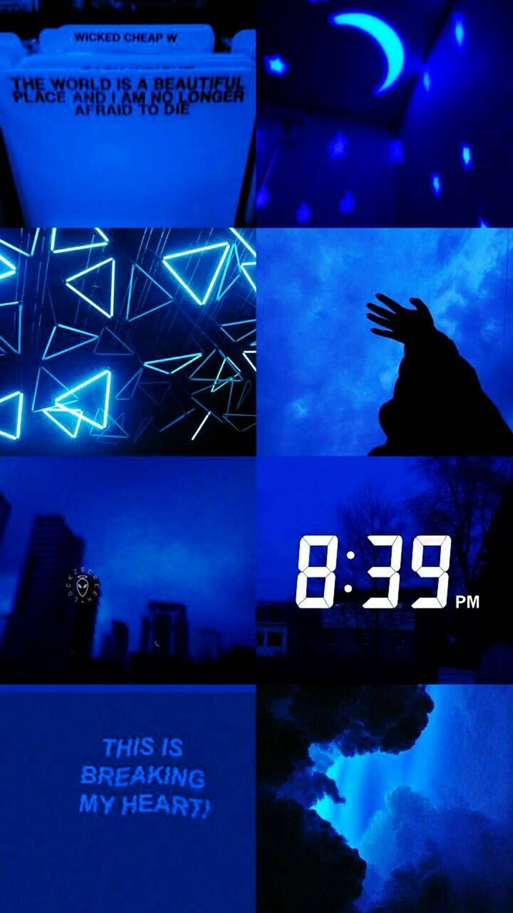 Mystisk blå Tumblr-æstetik Wallpapers