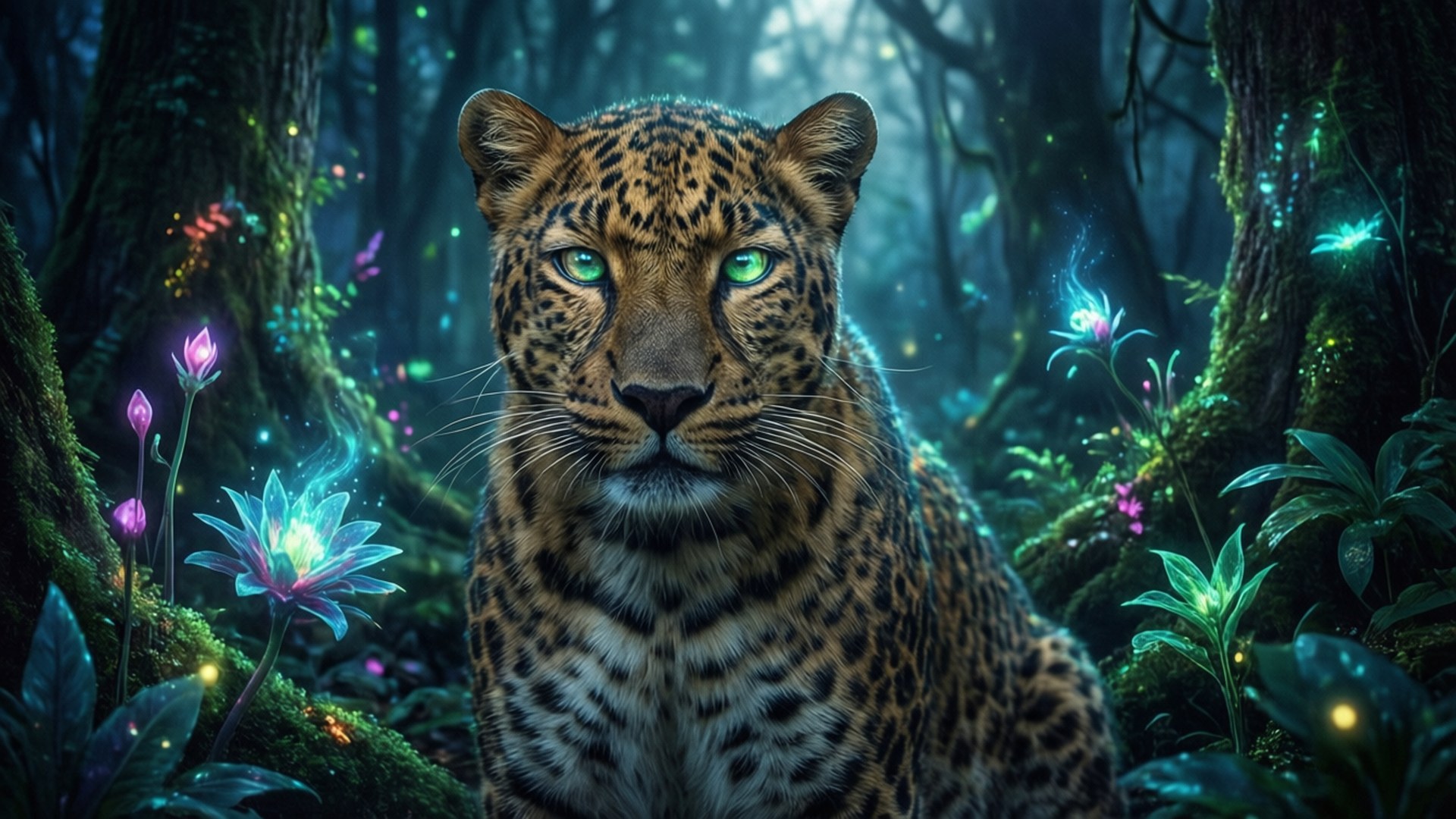 Mystisk Natleopard Wallpapers