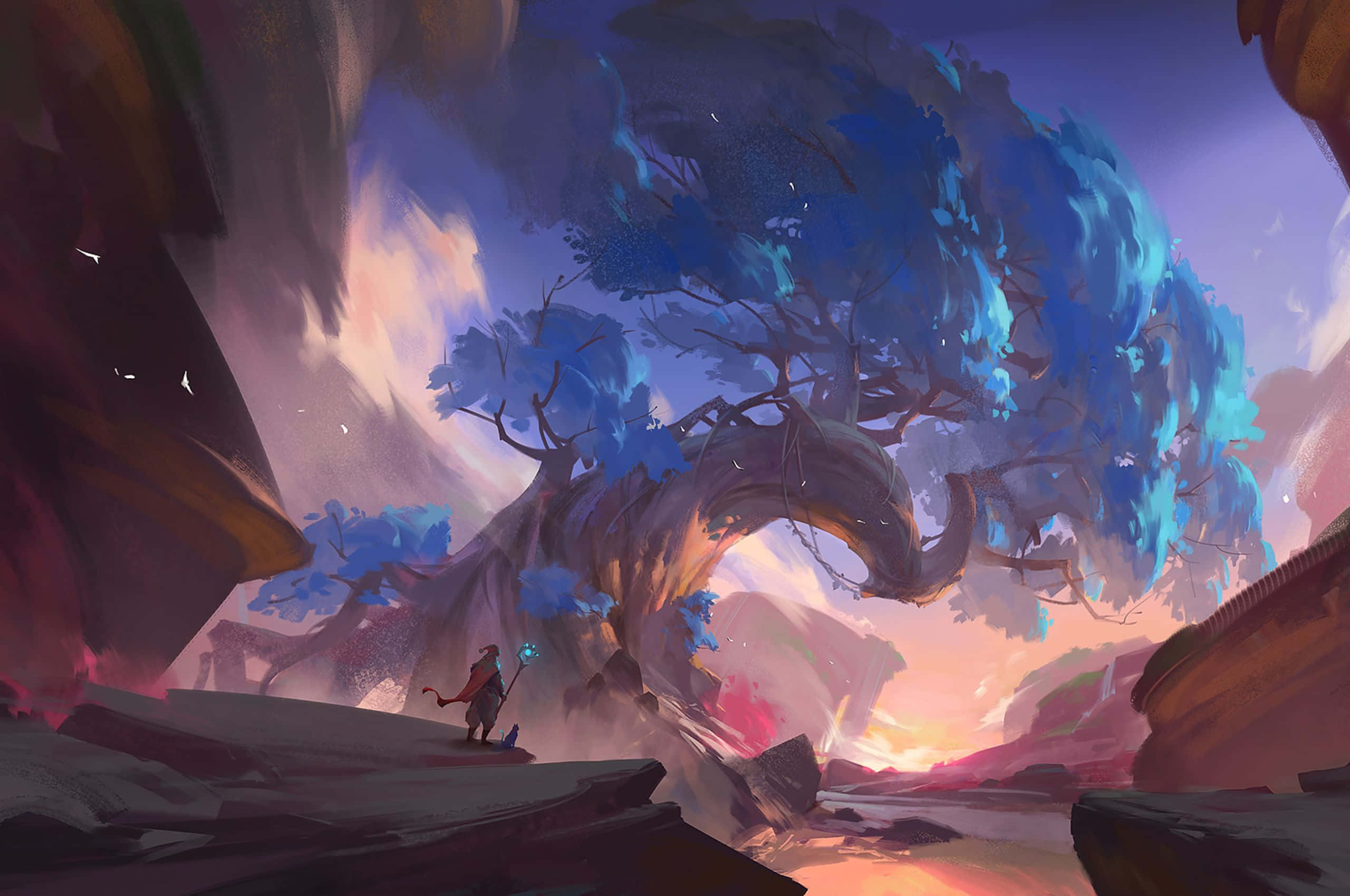 Mystisk Passage i Fortryllet Skov Wallpapers