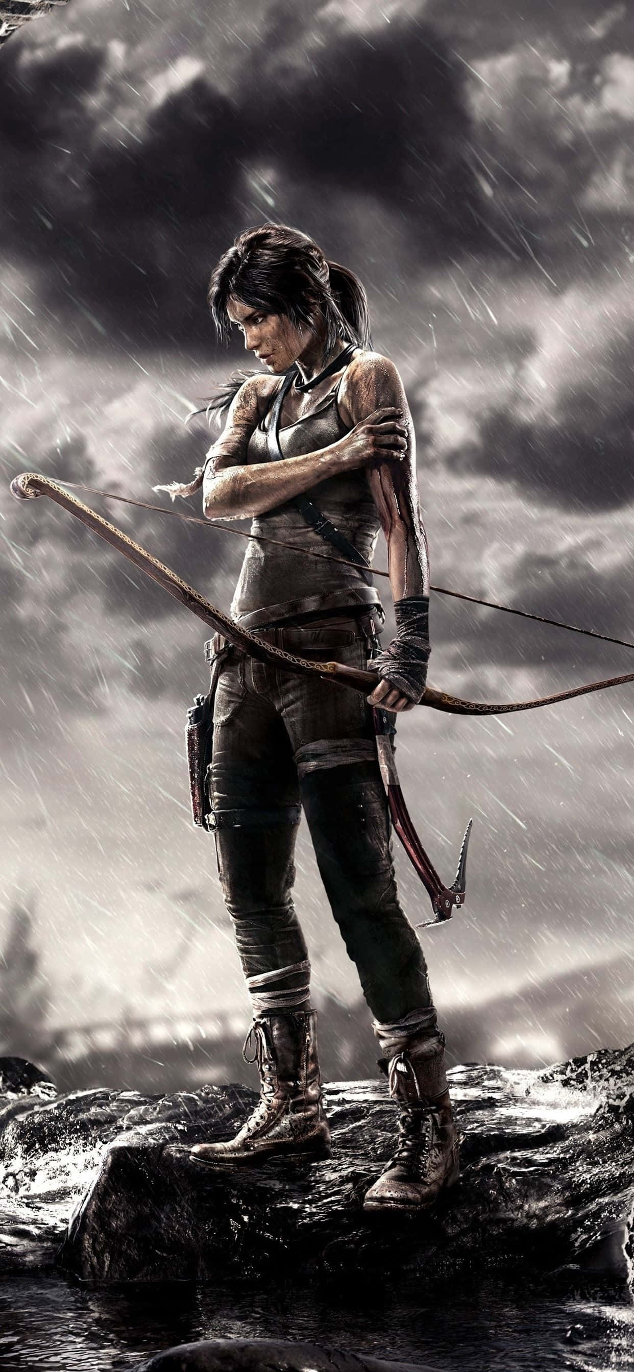 Nå nye højder i Rise of the Tomb Raider med iPhone Xs Max Wallpapers