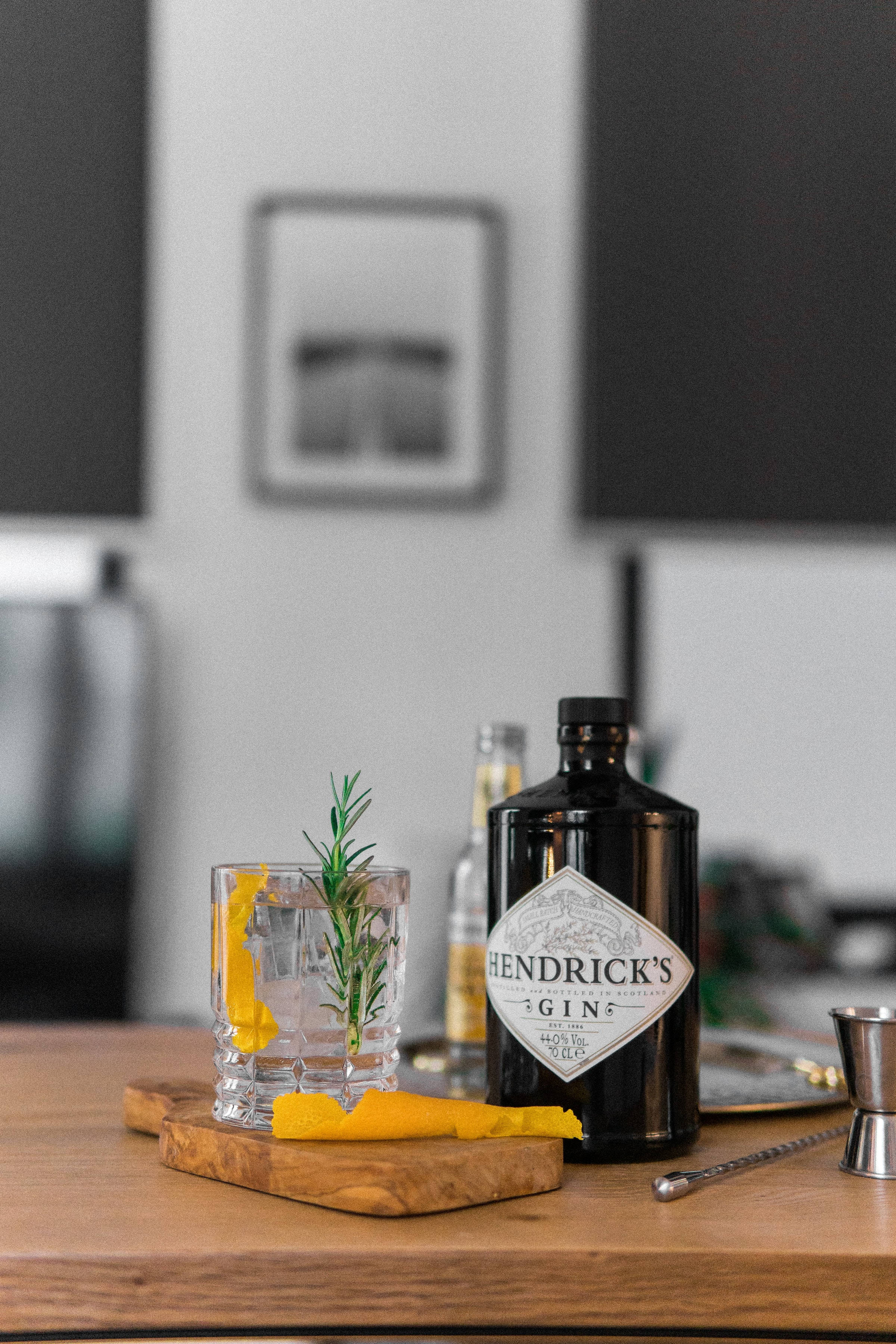 Nærbillede af Hendrick's Gin-flaske Wallpapers