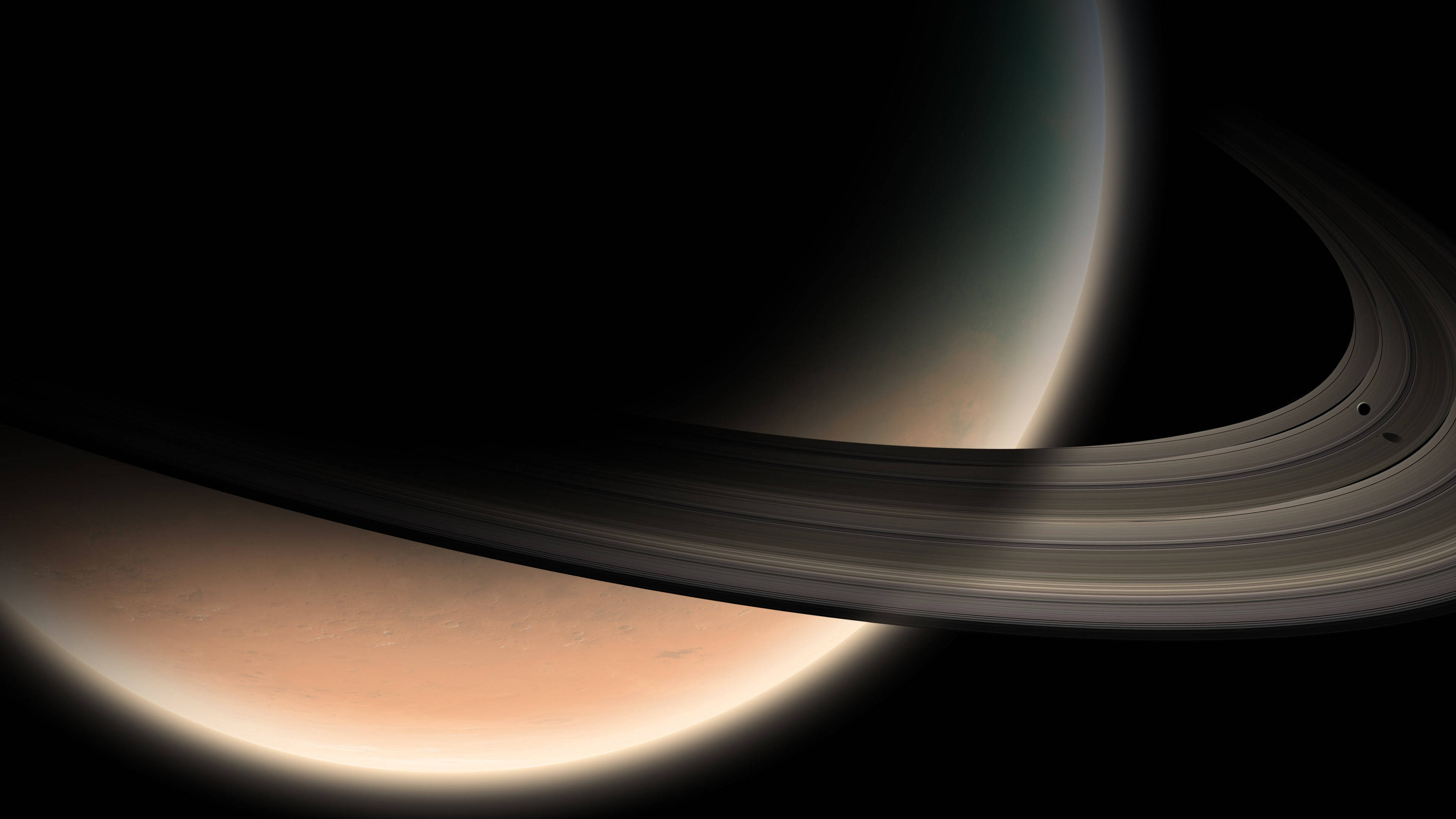 Nærbillede af Saturn 4K Wallpapers