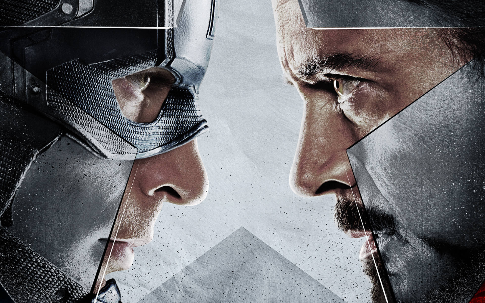 Nærbillede Ansigt-til-Ansigt Captain America Civil War Wallpapers